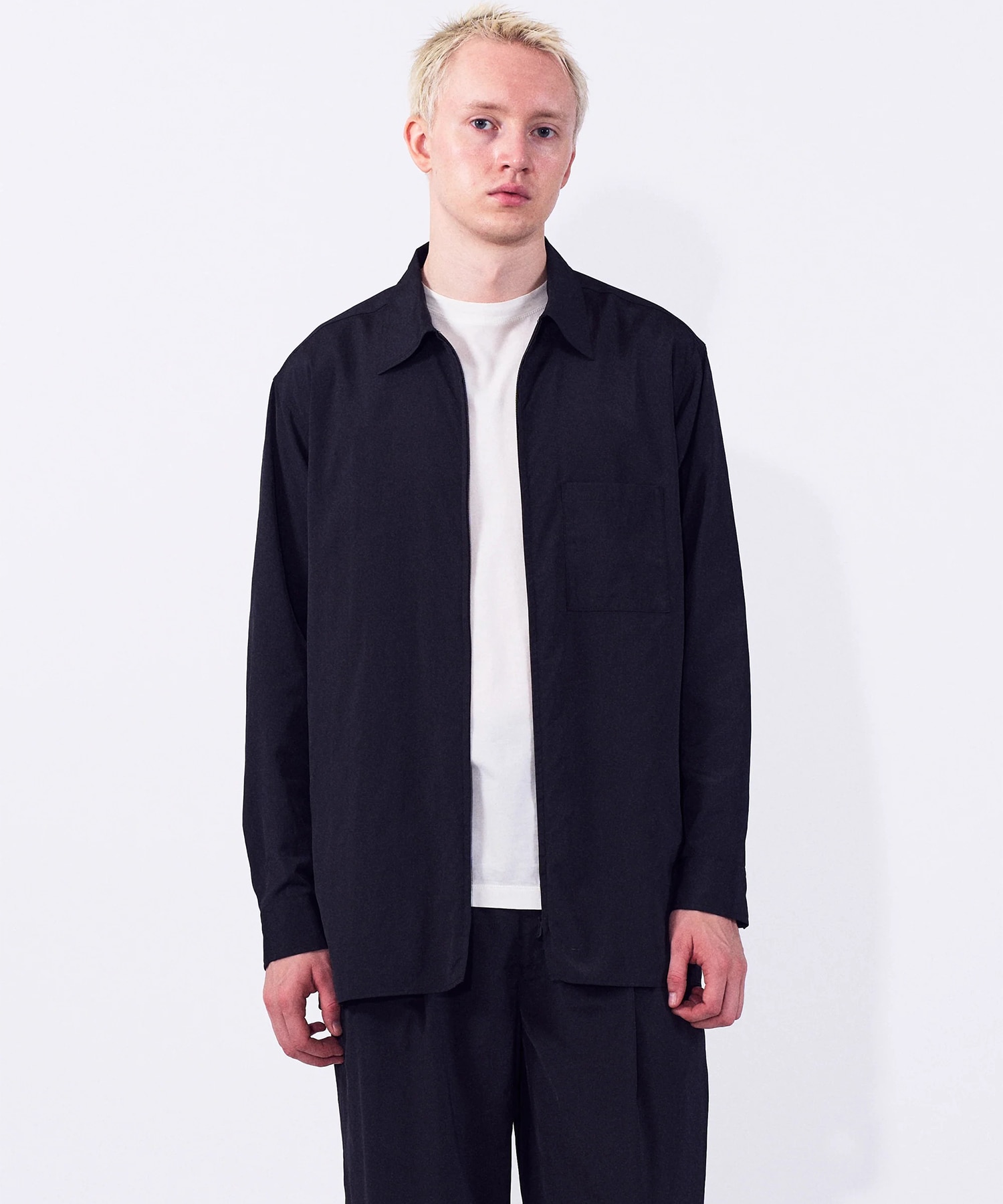 【ヨーク】Silk Nylon Zip Shirt YOKE