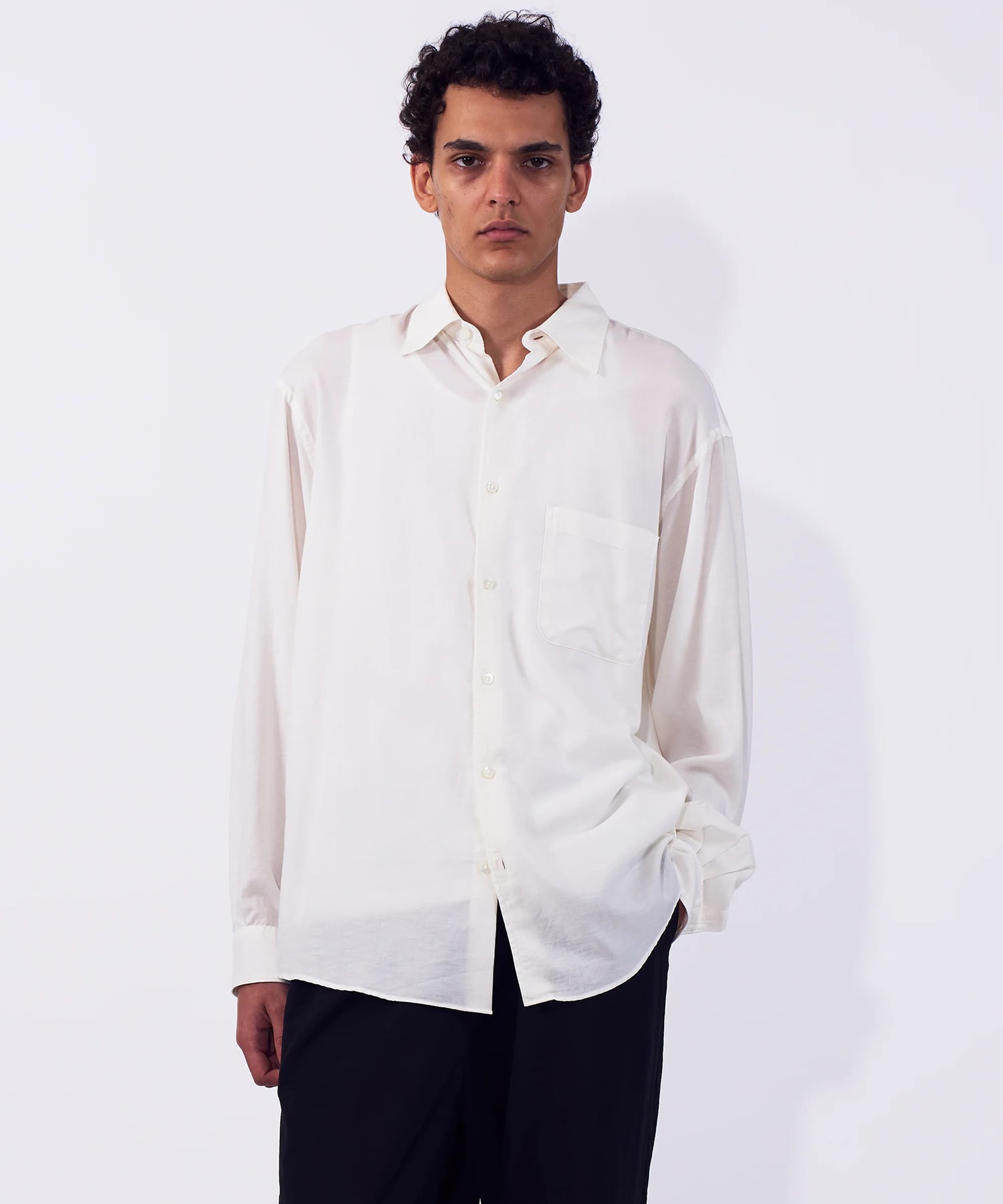 Cotton Silk Twill Garment-dyed Loosed Shirt YOKE