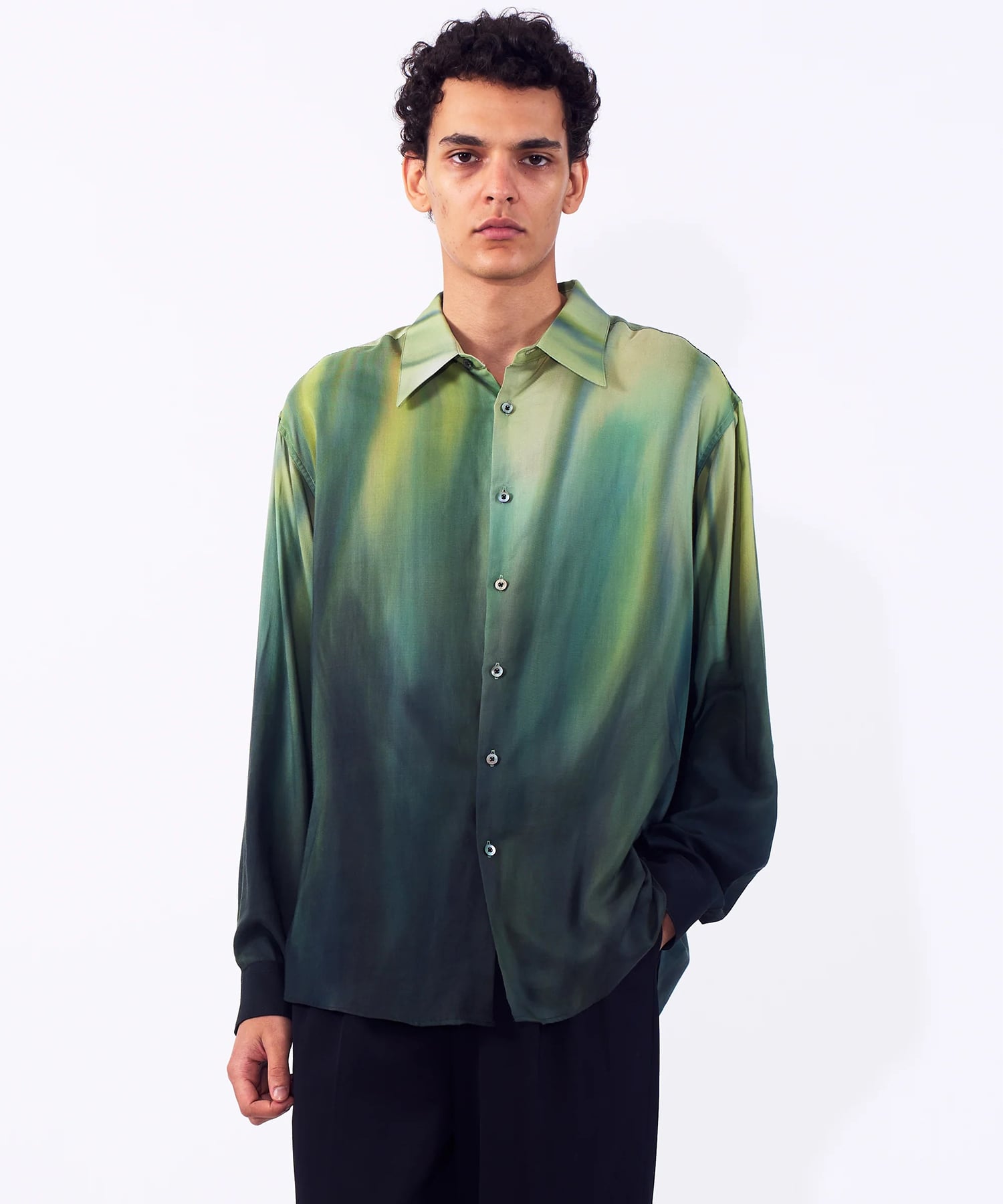 【ヨーク】Hand Painted Lawn Loose Fit Shirt YOKE