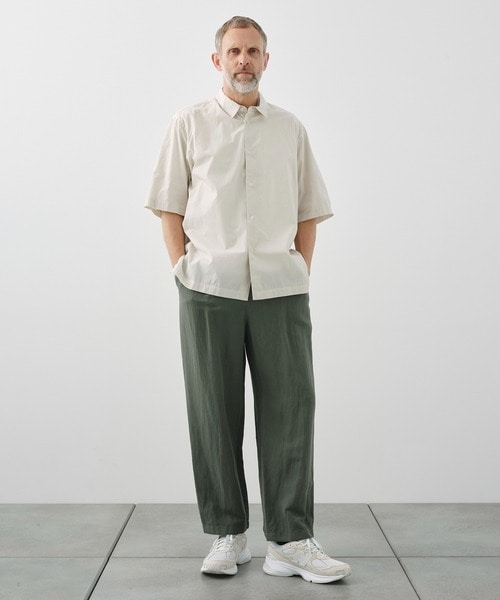 SHRINK COTTON LAWN OVERSIZED HALF SLEEVE SHIRT ATON