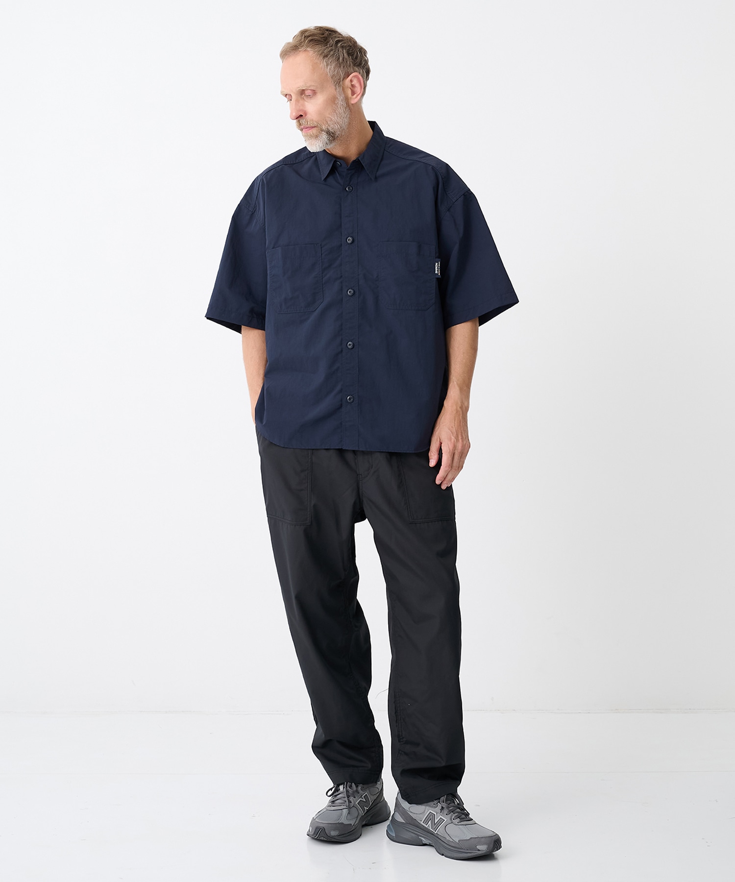 【コムデギャルソンオム】ナイロンタッサー S/S Shirts COMME des GARCONS HOMME