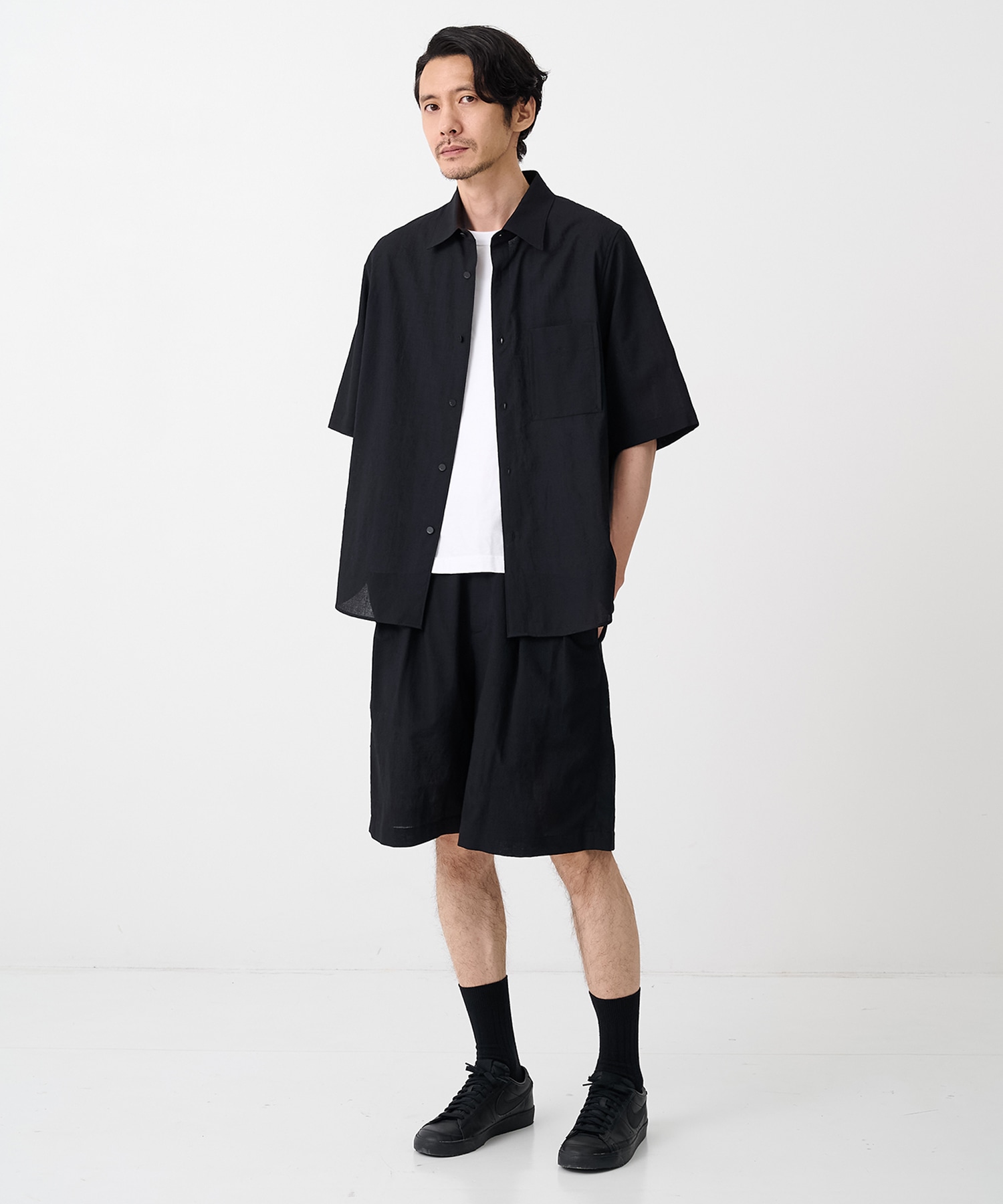 【イレニサ】EXTENDED YOKE HALF-SLEEVED SHIRT IRENISA