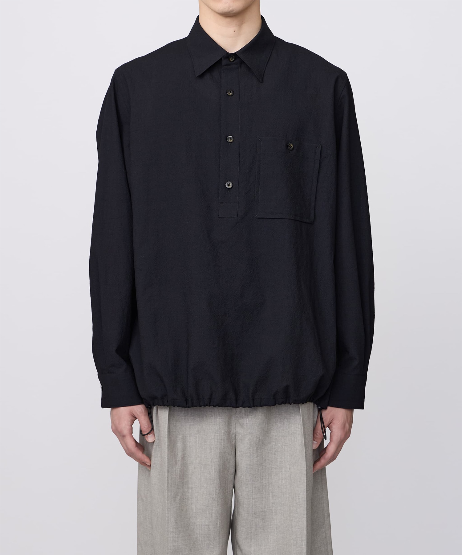 【イレニサ】EXTENDED YOKE PULLOVER SHIRT IRENISA