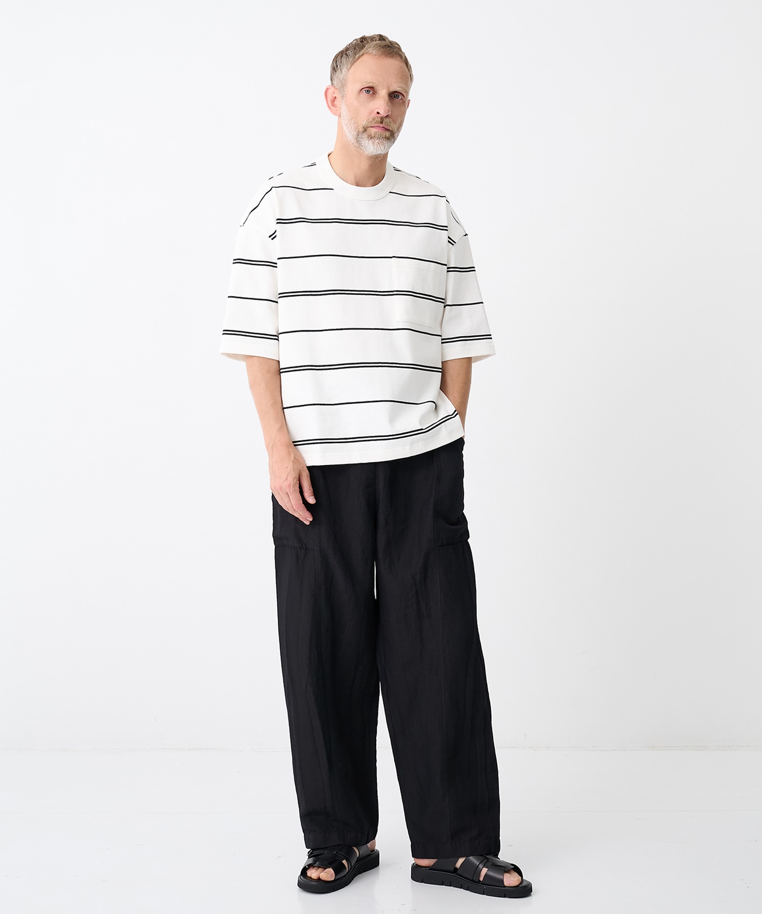 【コムデギャルソンオム】綿度詰天竺ボーダー S/S Tee COMME des GARCONS HOMME