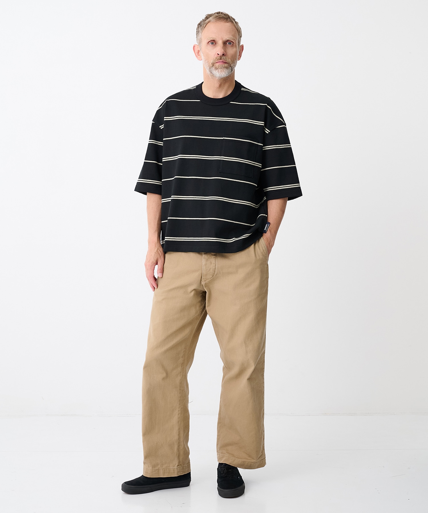 【コムデギャルソンオム】綿度詰天竺ボーダー S/S Tee COMME des GARCONS HOMME