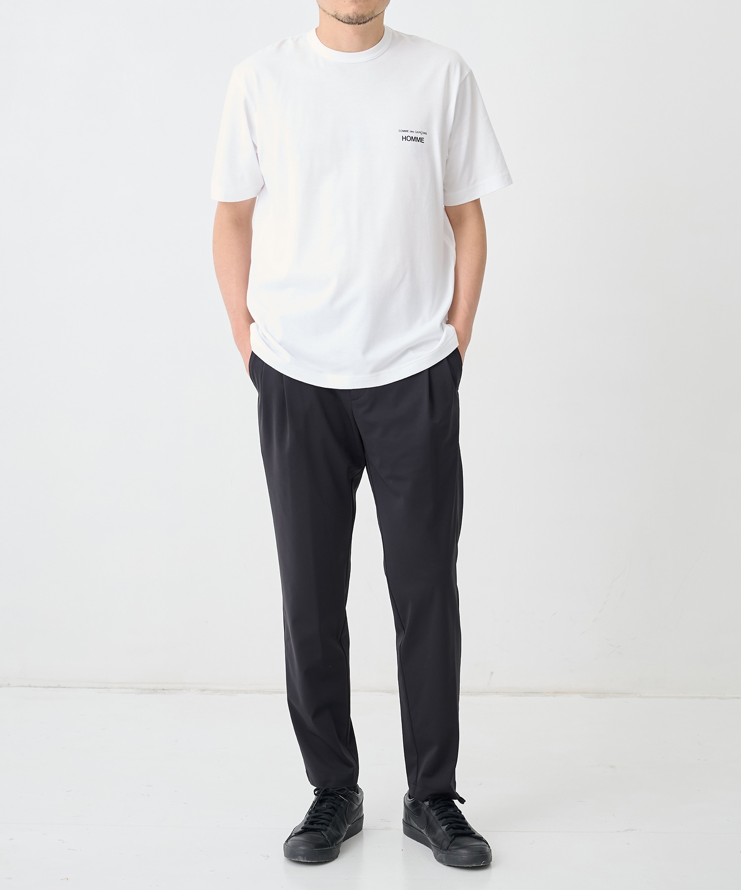 【コムデギャルソンオム】綿天竺 製品プリント S/S Tee COMME des GARCONS HOMME