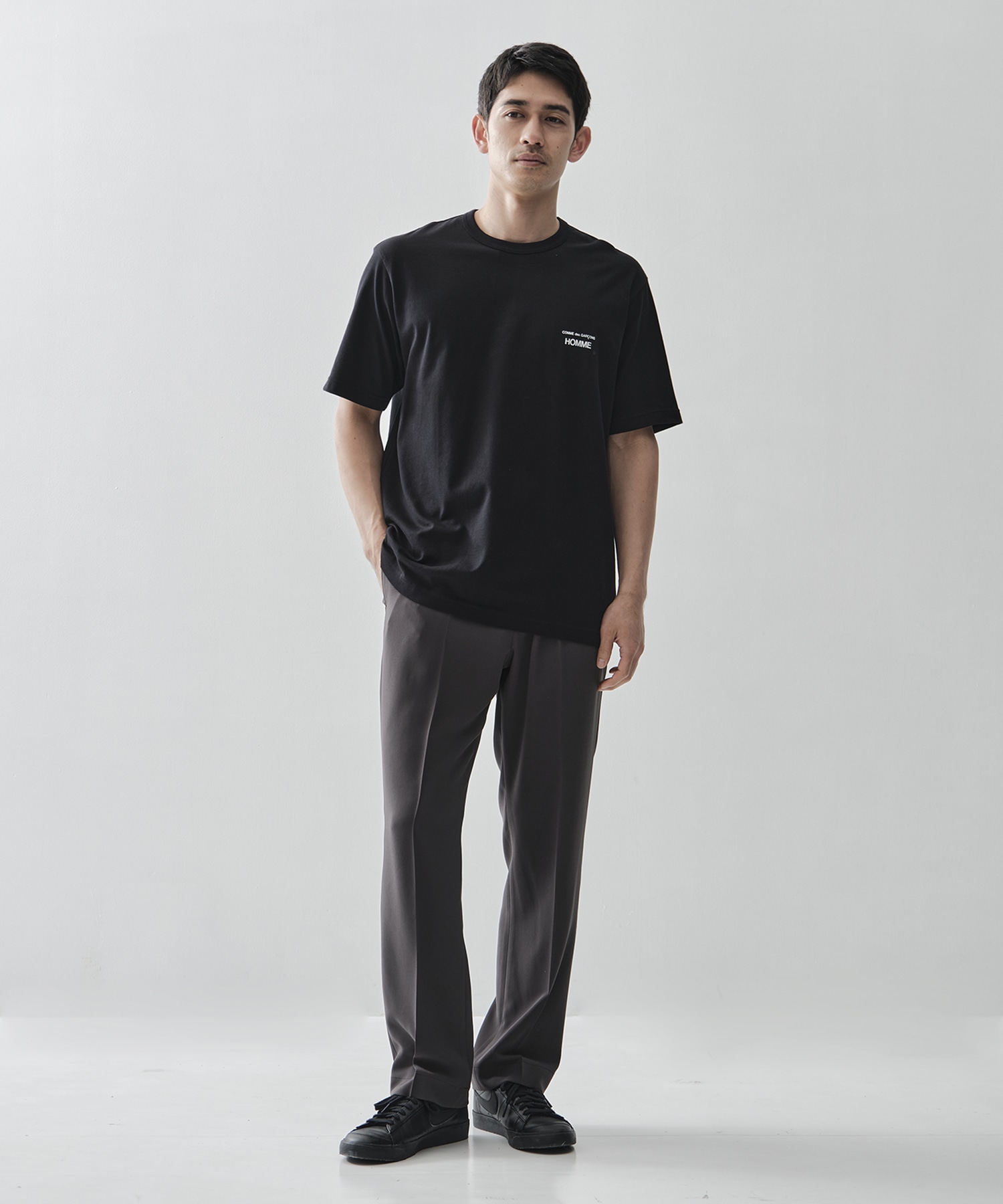 【コムデギャルソンオム】綿天竺 製品プリント S/S Tee COMME des GARCONS HOMME