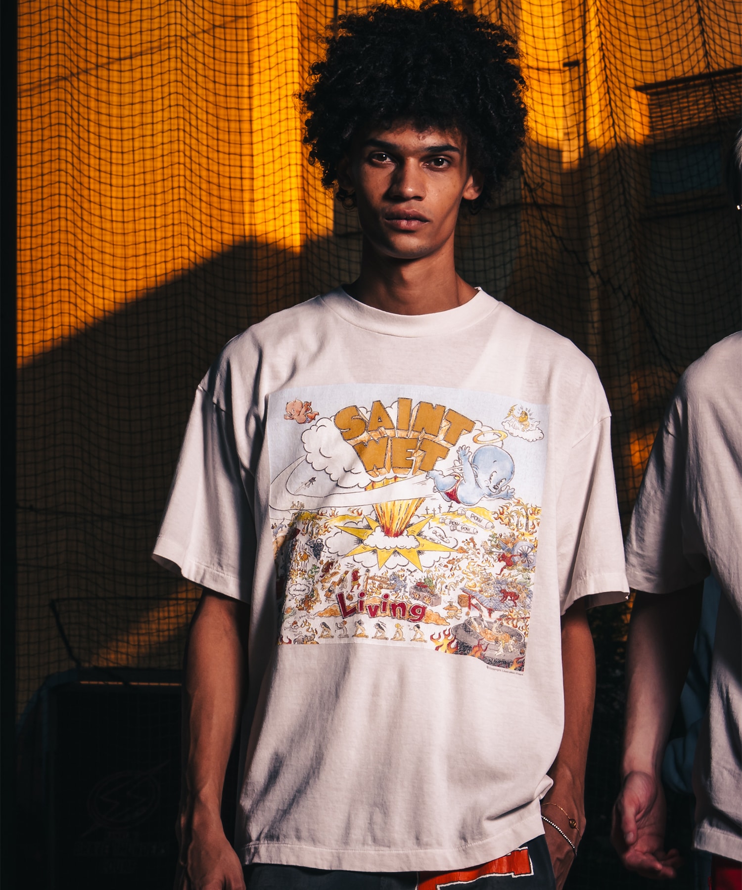 【セントマイケル】SM-MK8-0000-016/SS T-SHIRT/SAINT WET/WHITE SAINT MXXXXXX