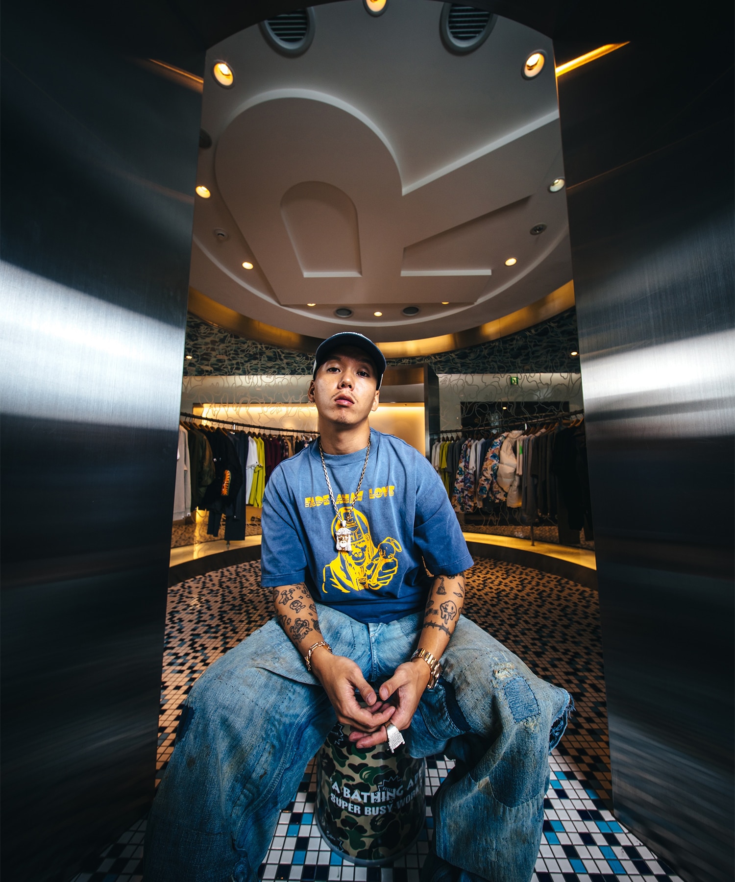 SM-MK8-0000-C50/BAPE_SS T-SHIRT/FADE AWAY LV/NV SAINT MXXXXXX