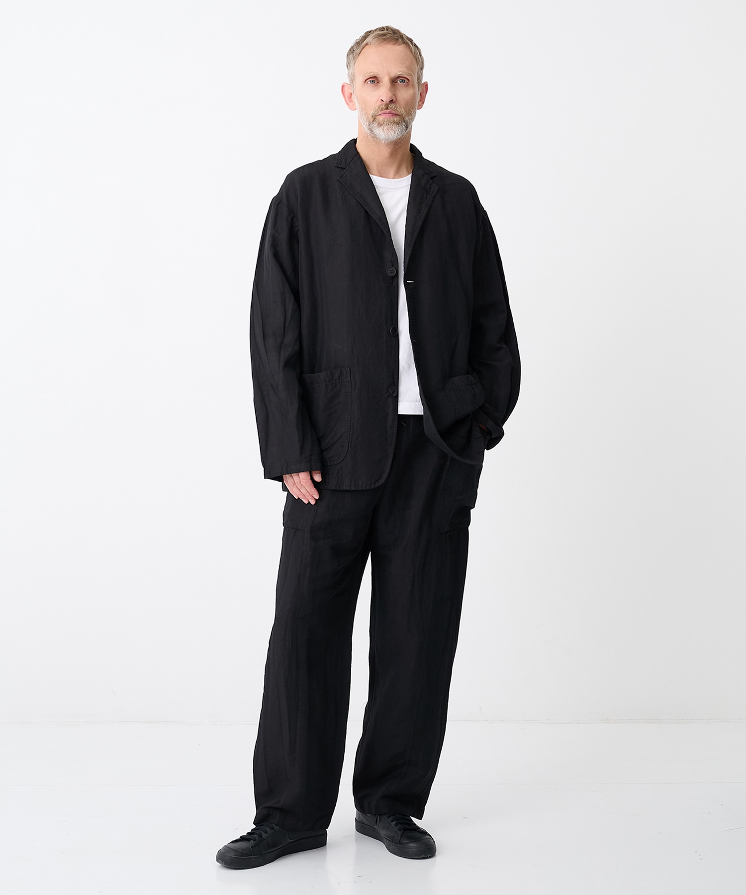 【コムデギャルソンオム】エステルリネンギャバ 製品染 Pants COMME des GARCONS HOMME