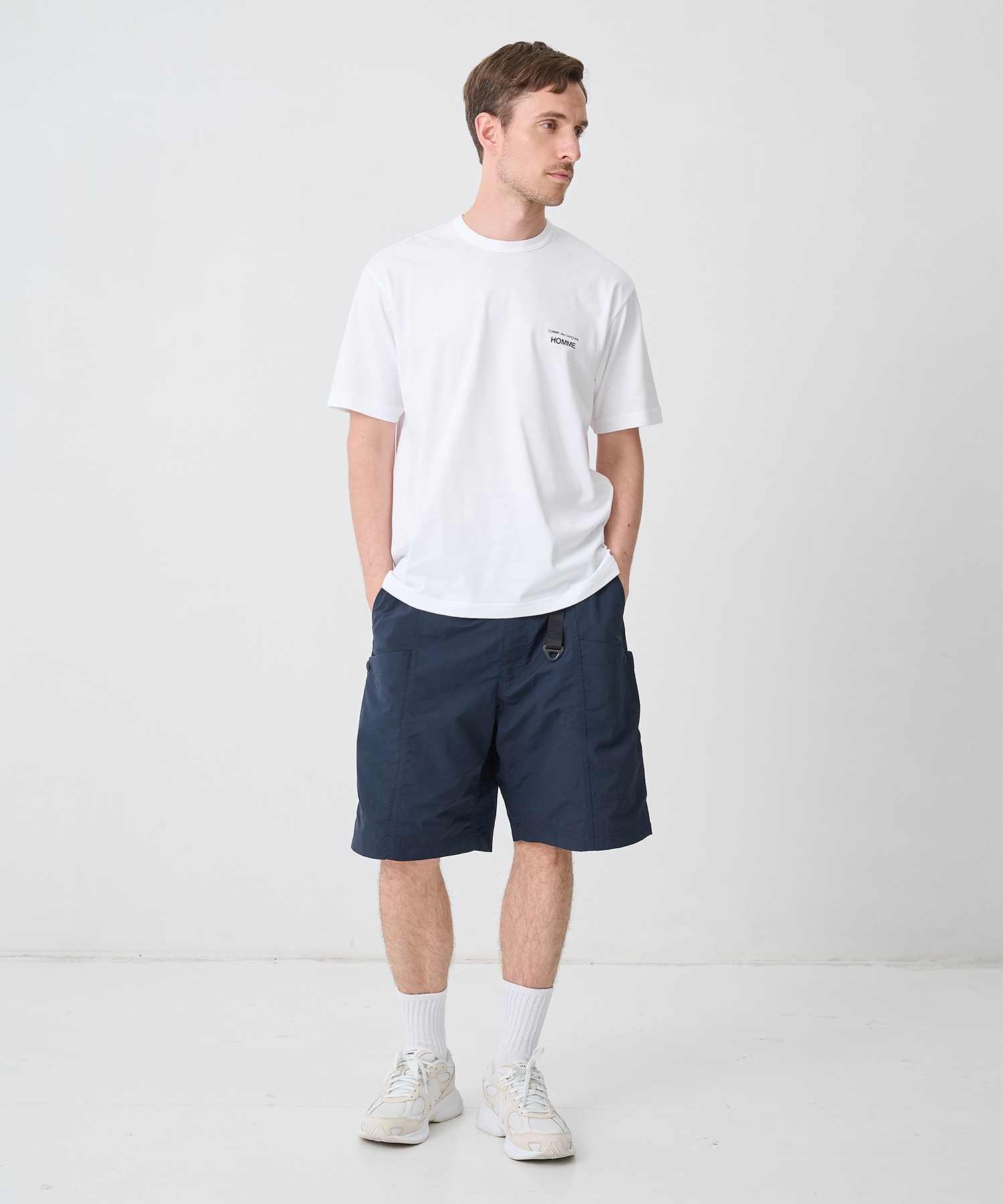 【コムデギャルソンオム】ナイロンタッサー Belt Shorts COMME des GARCONS HOMME