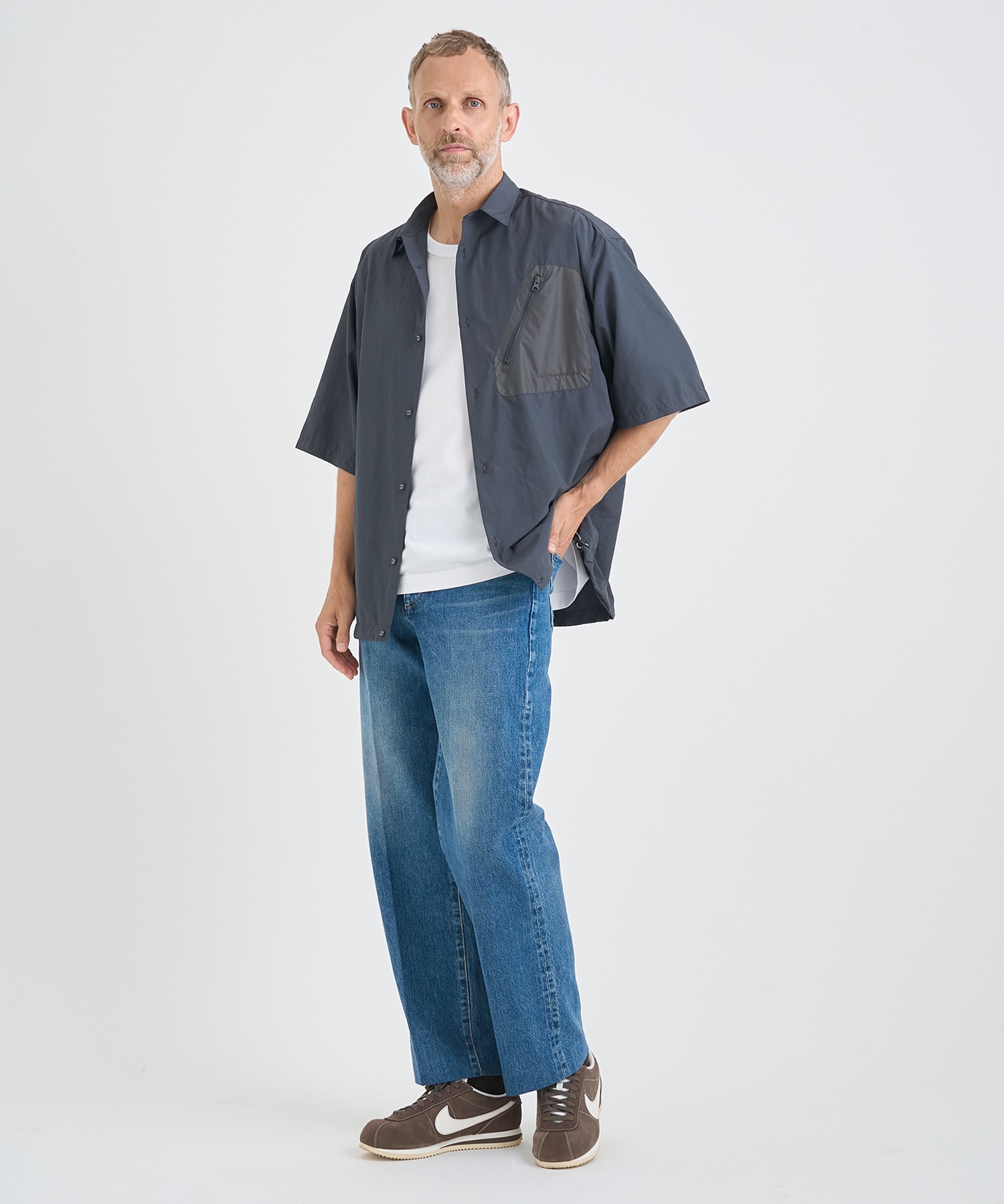別注DRAW CORD S/S POCKET SHIRTS White Mountaineering