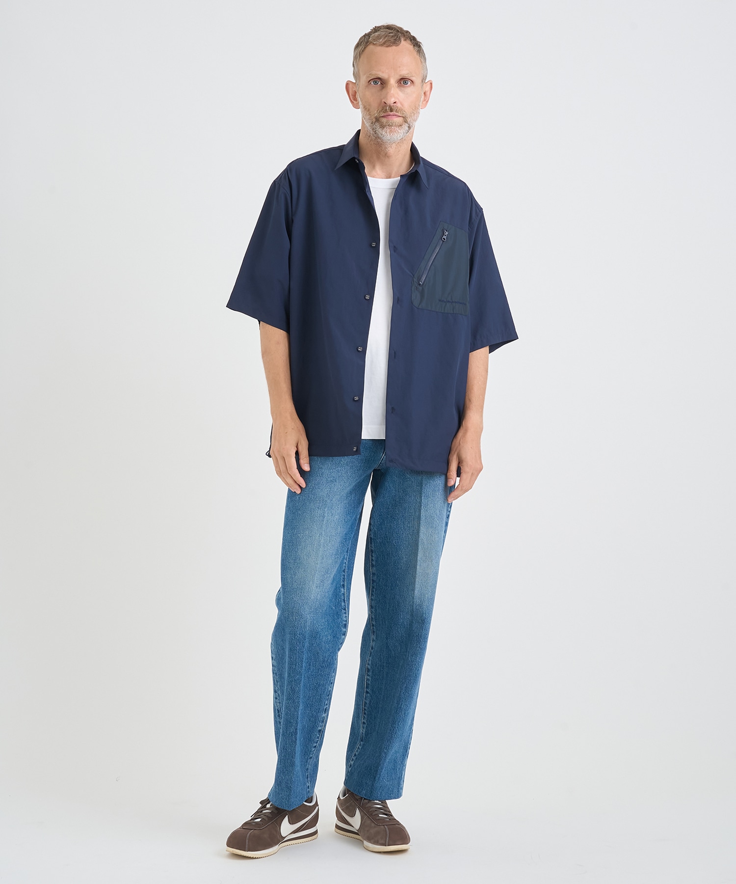 別注DRAW CORD S/S POCKET SHIRTS White Mountaineering