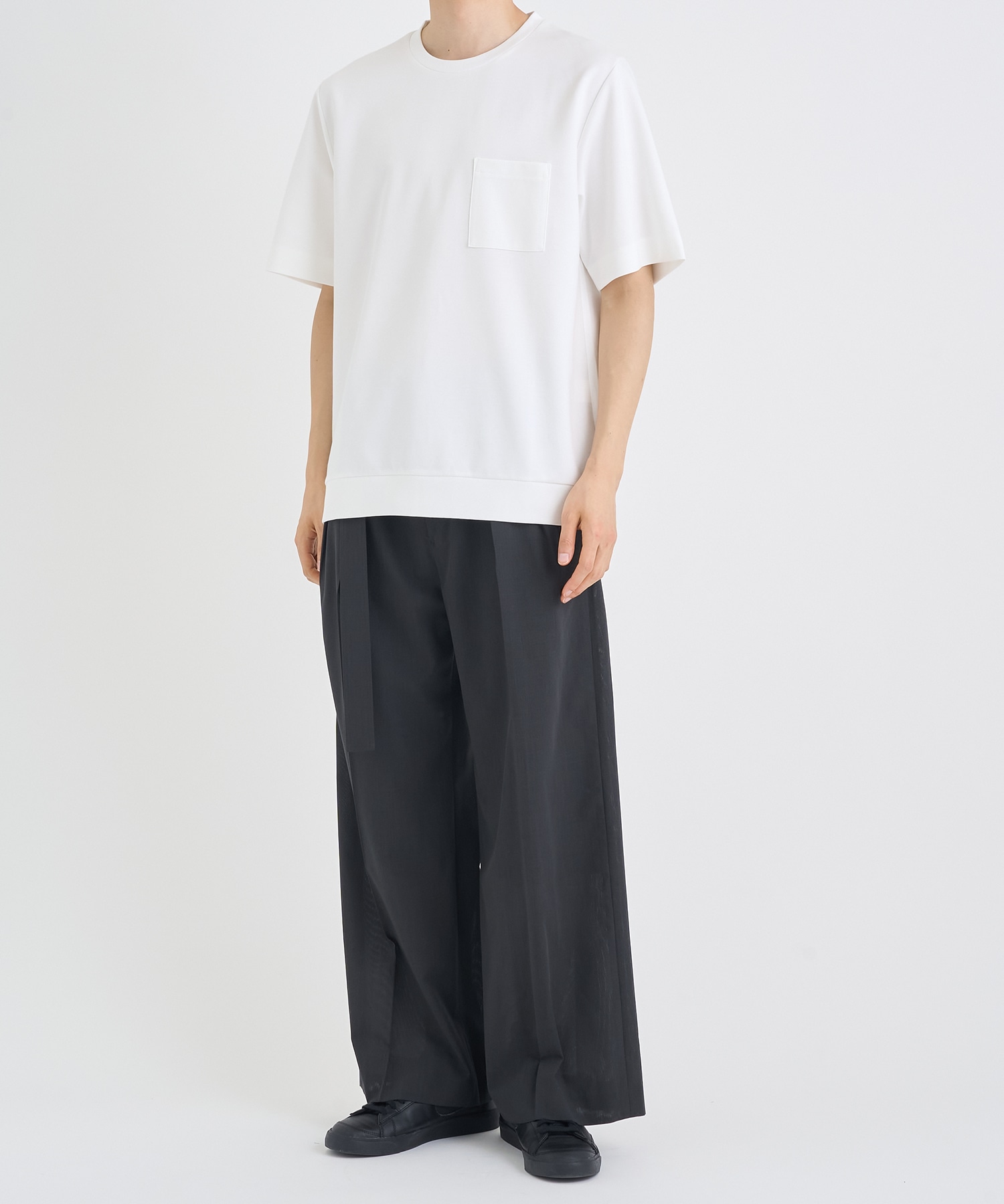 別注 RIB SHORT-SLEEVED POCKET T-SHIRT IRENISA
