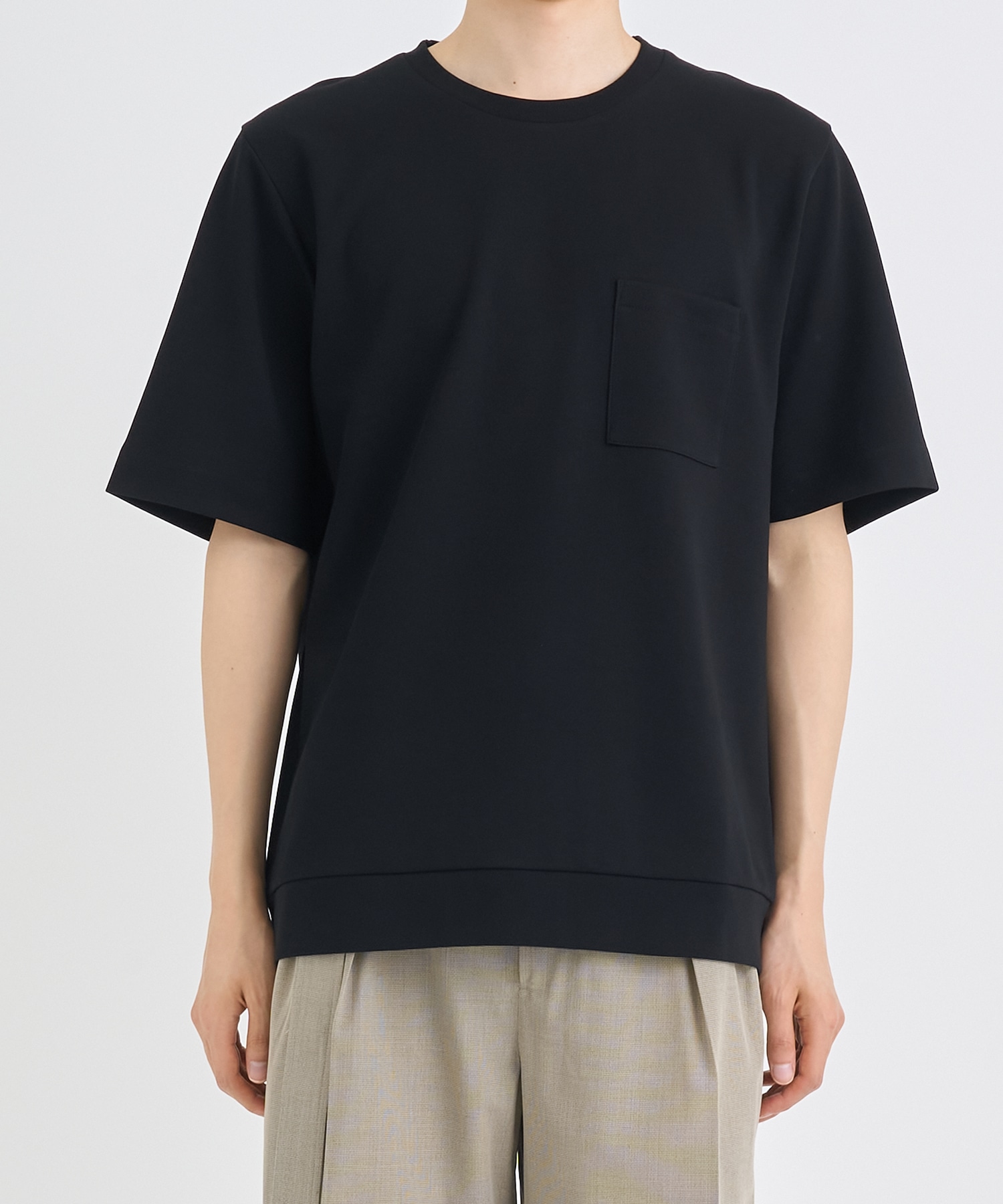 別注 RIB SHORT-SLEEVED POCKET T-SHIRT IRENISA