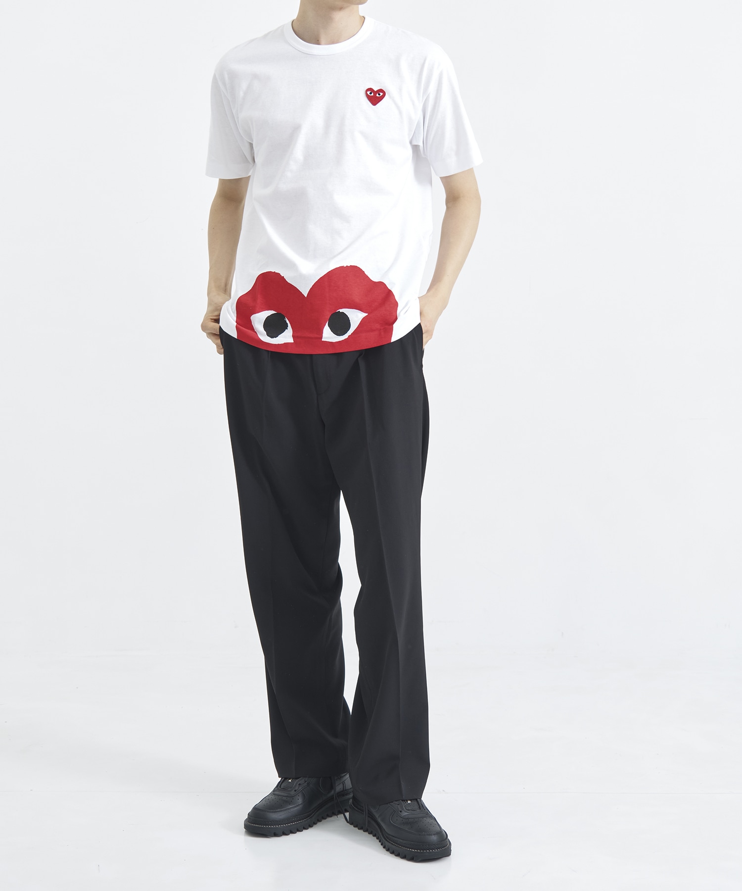 T-SHIRT RED EMBLEM RED HEART PLAY COMME des GARCONS