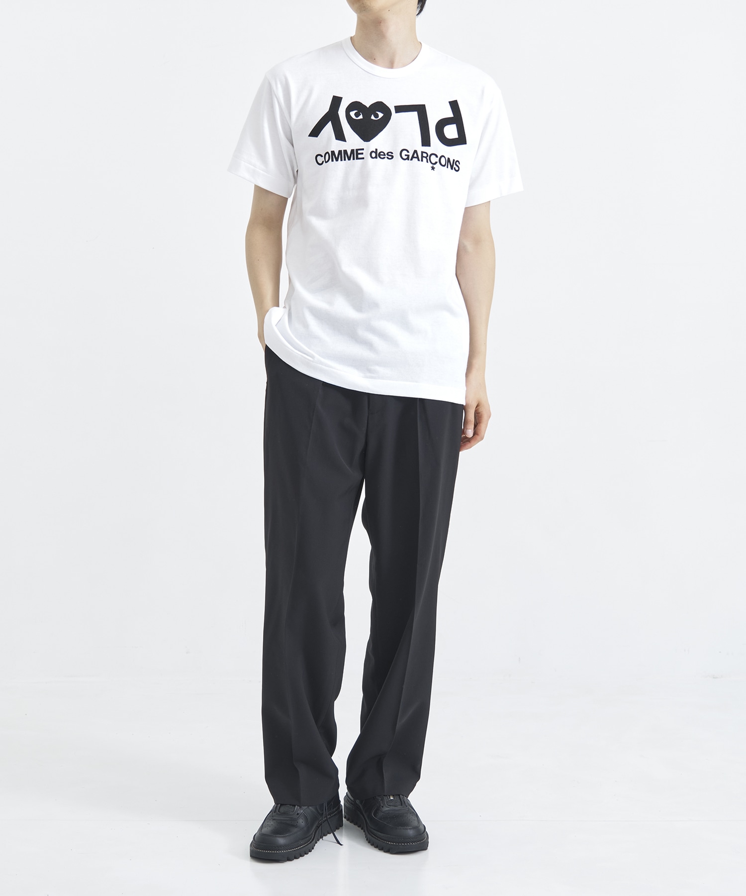 T-SHIRT LOGO PRINT PLAY LOGO PLAY COMME des GARCONS