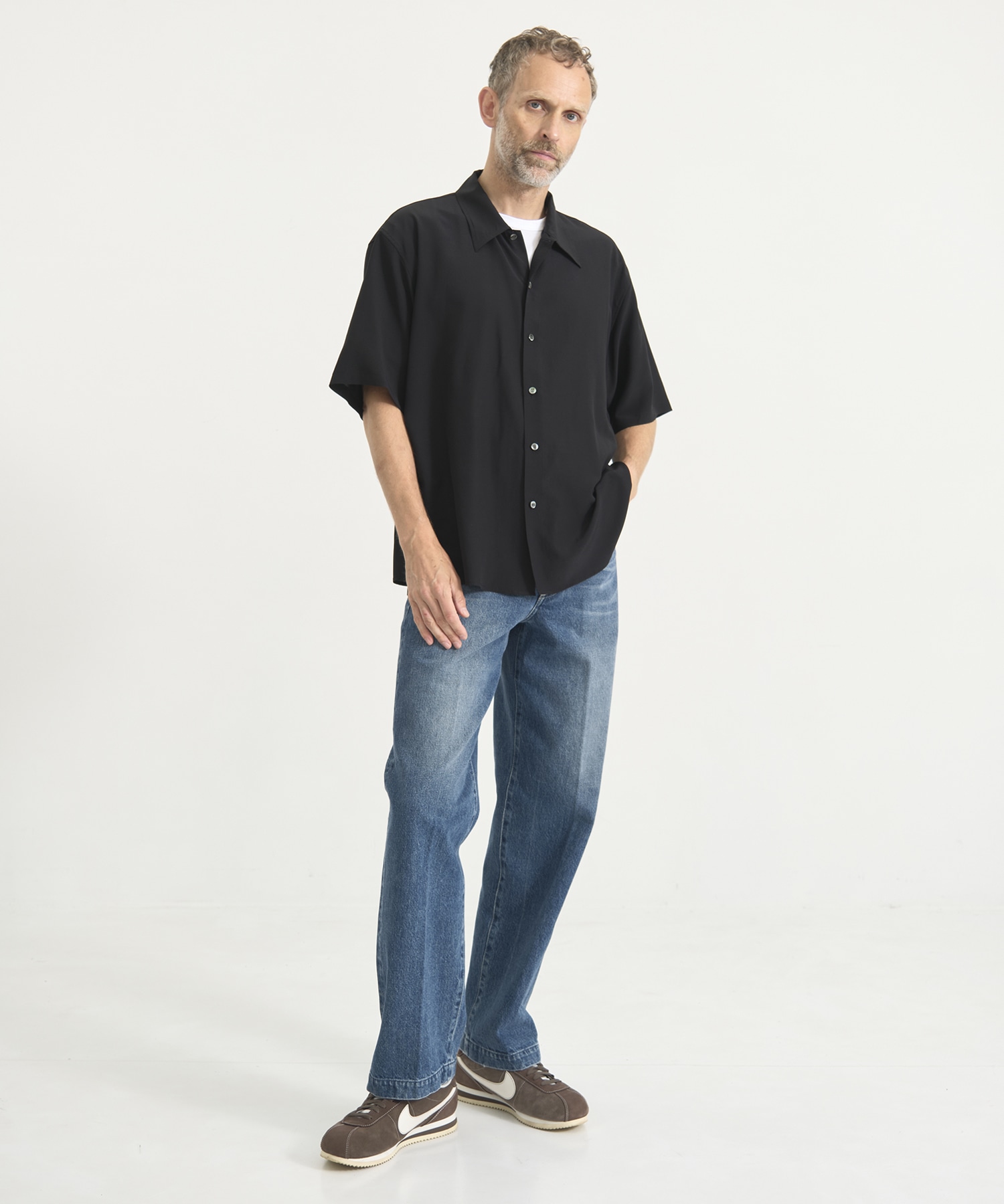 皺にならない洗えるSilk S/S Shirts THE TOKYO