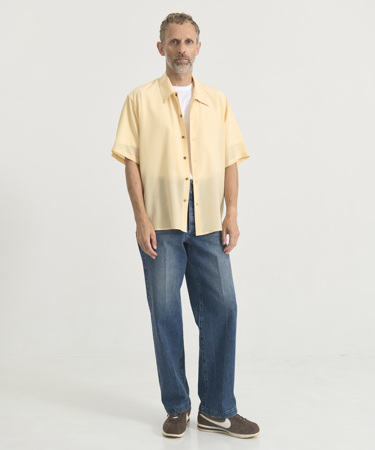 皺にならない洗えるSilk S/S Shirts THE TOKYO