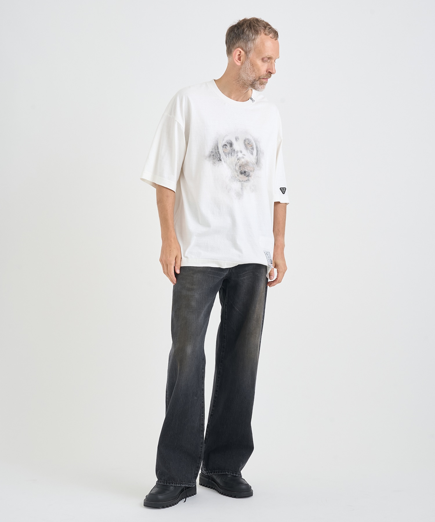 DOG PRINTED TEE Maison MIHARA YASUHIRO