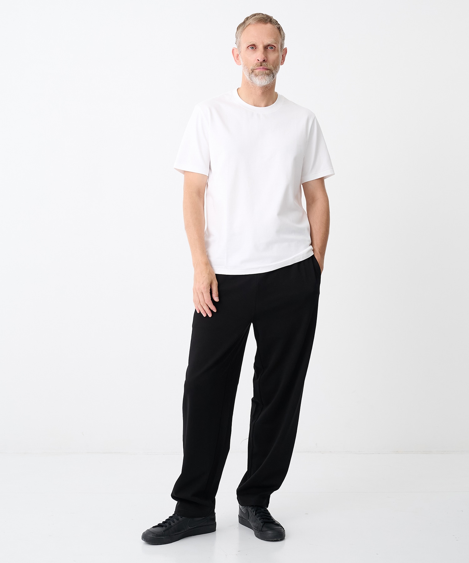 COTTON DOUBLE FACE SLIM FIT S/S TEE ATTACHMENT