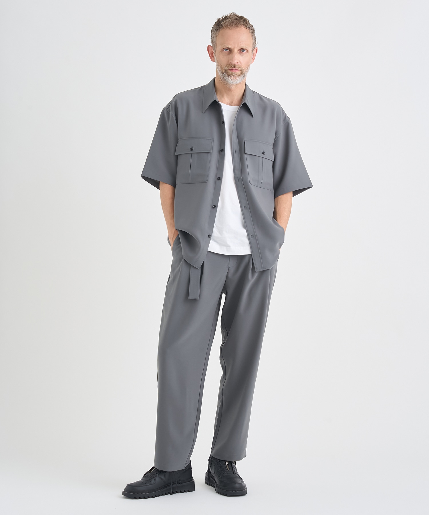 別注 PE CONPACT TWILL BELTED PANTS ATTACHMENT