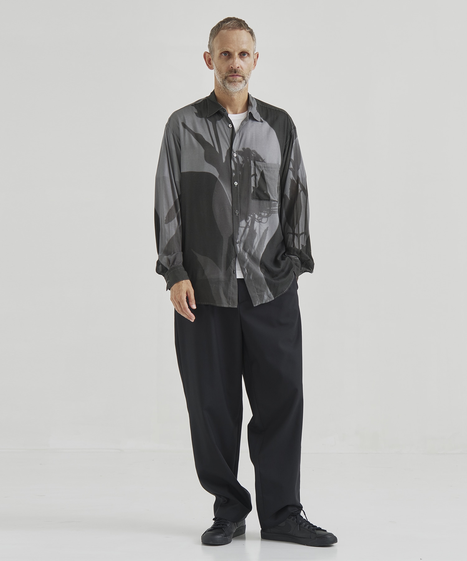 Photogram Printed Rayon Shirt YOKE