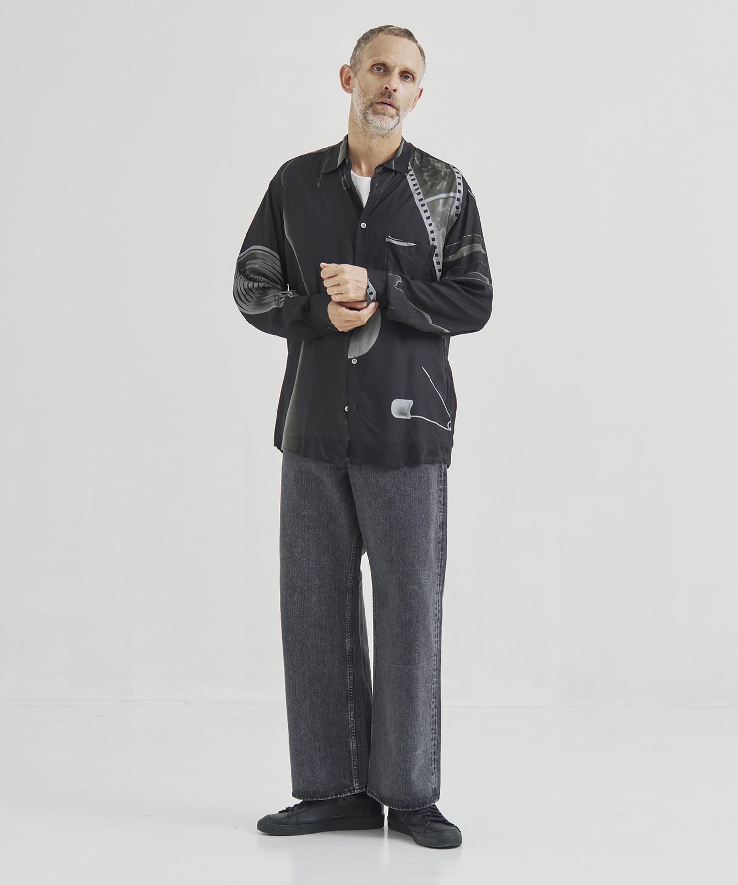 Photogram Printed Rayon Shirt YOKE