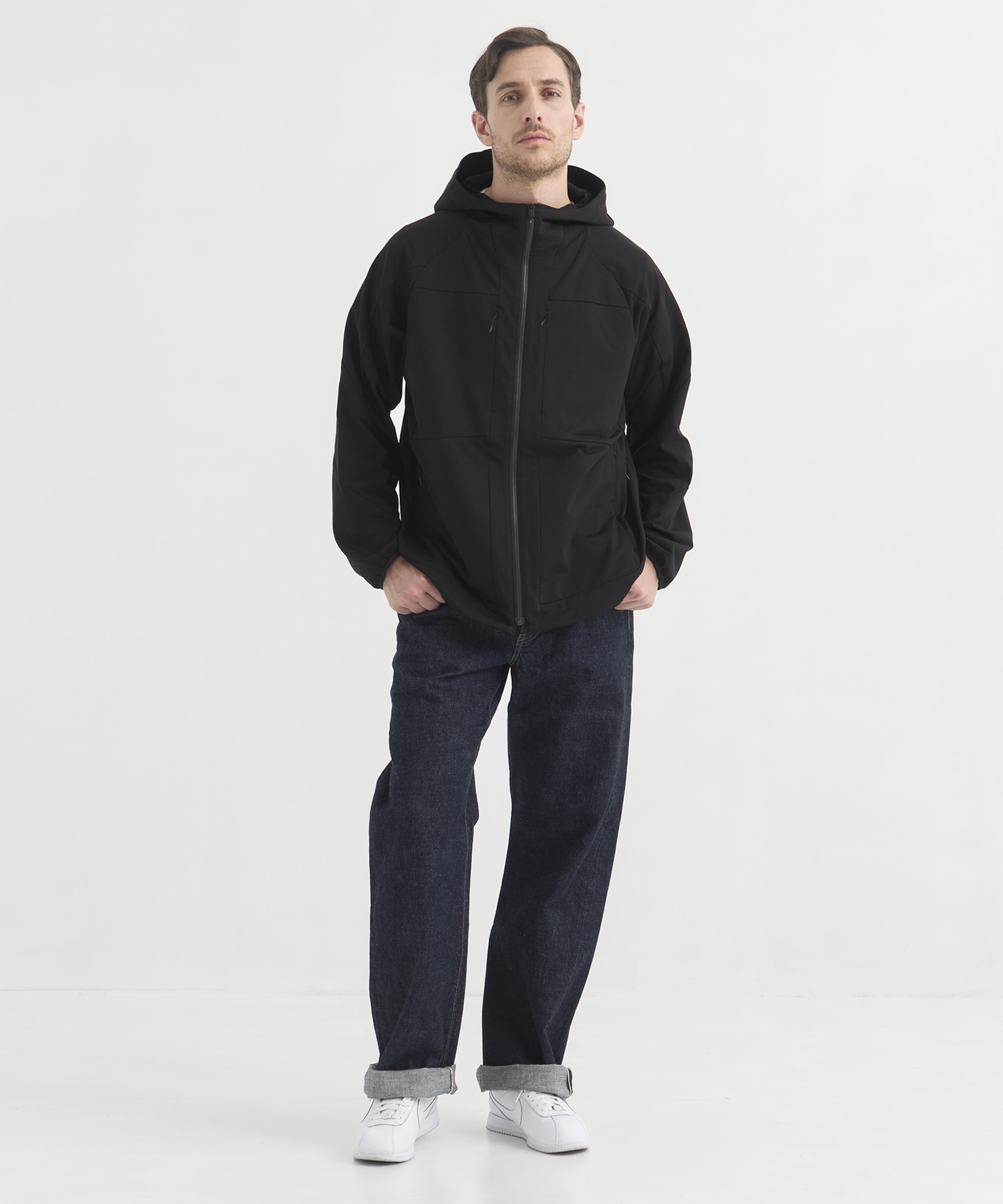 別注BLK SUPER LIGHT SWEAT ZIPUP HOODIE White Mountaineering