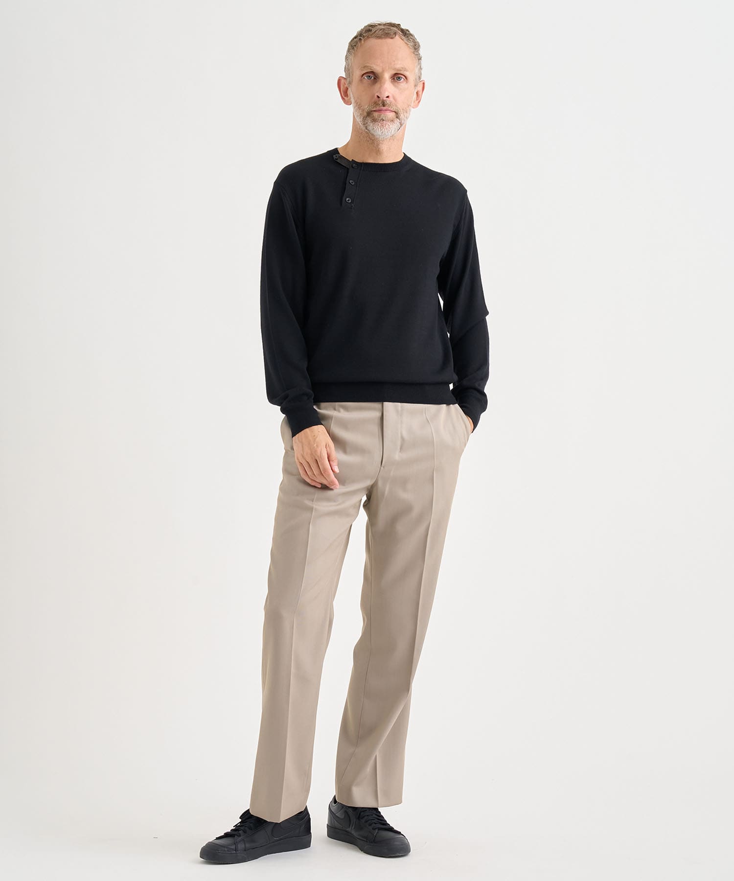 別注WOOL CREW-NECK KNIT PULLOVER IRENISA