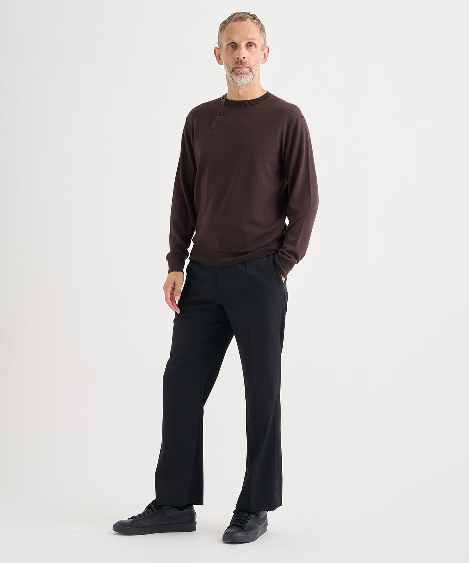別注WOOL CREW-NECK KNIT PULLOVER IRENISA