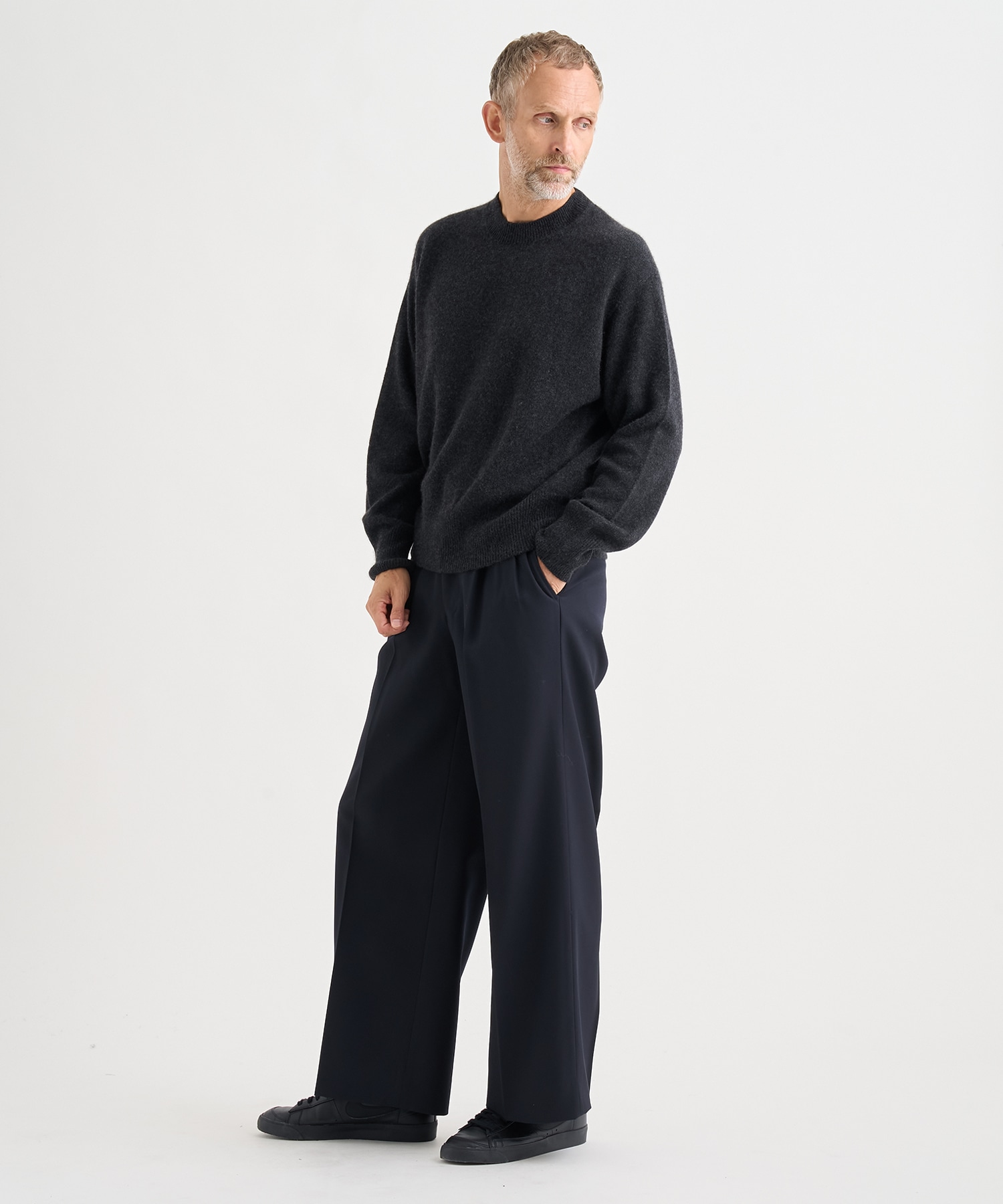 Cashmere Wholegarment Crewneck Sweater YOKE