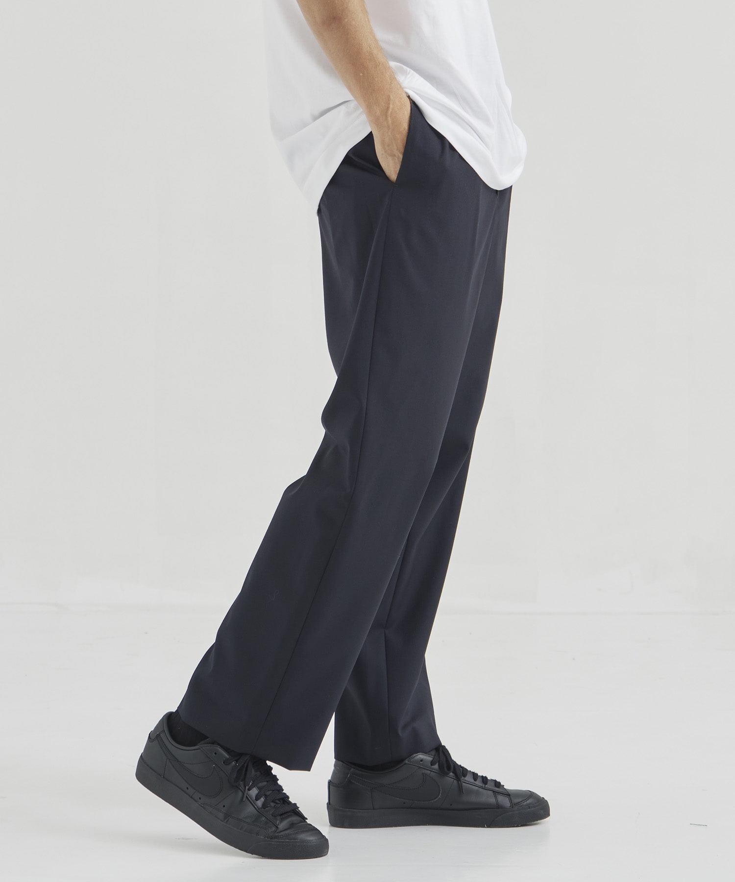 WOOL TORPICAL LOOSE FIT PANTS ATON