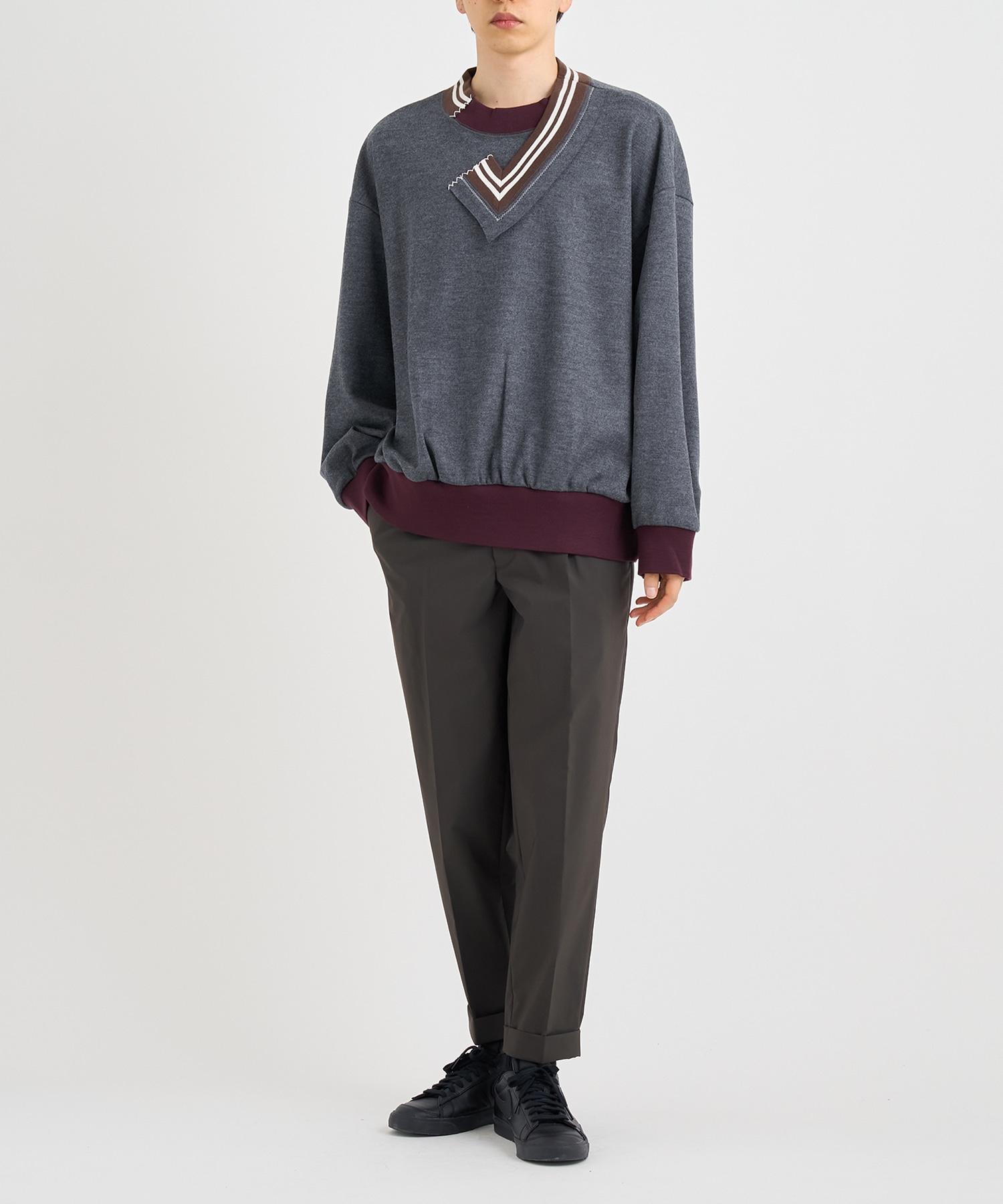 25WBM-T03232 L/S WOOL PO kolor