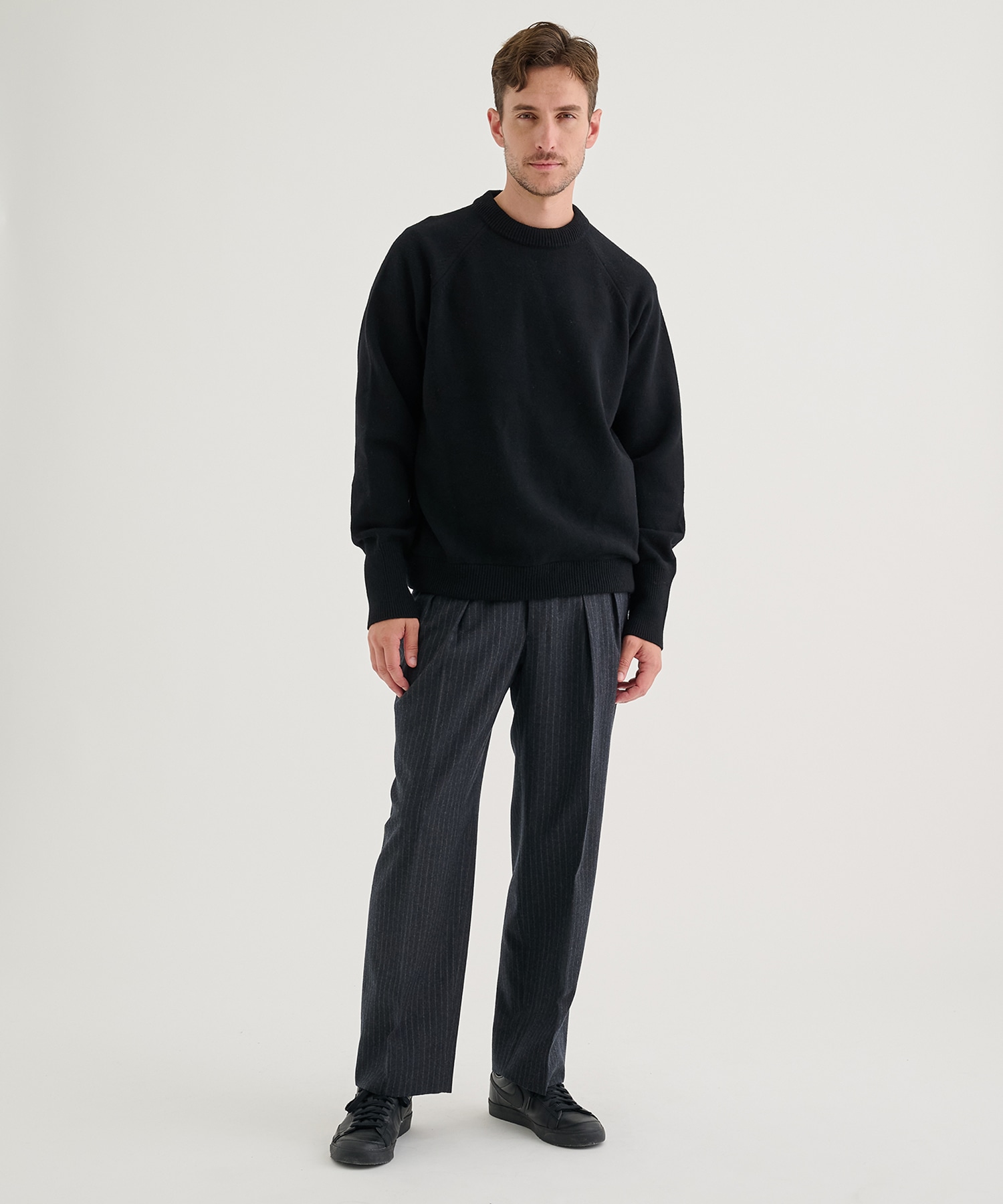 RERACS RAGLAN CREW NECK PULLOVER KNIT THE RERACS