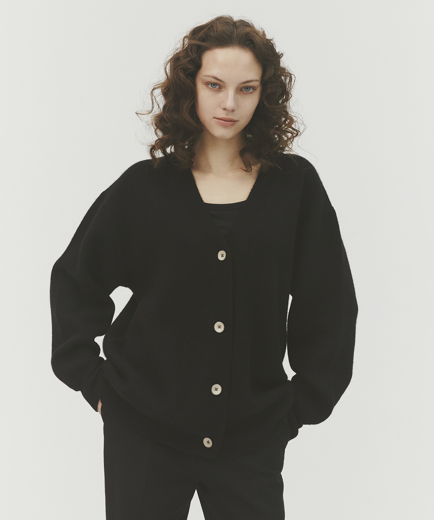 CASHMERE REVERSIBLE CARDIGAN CASHMERE CASHMERE