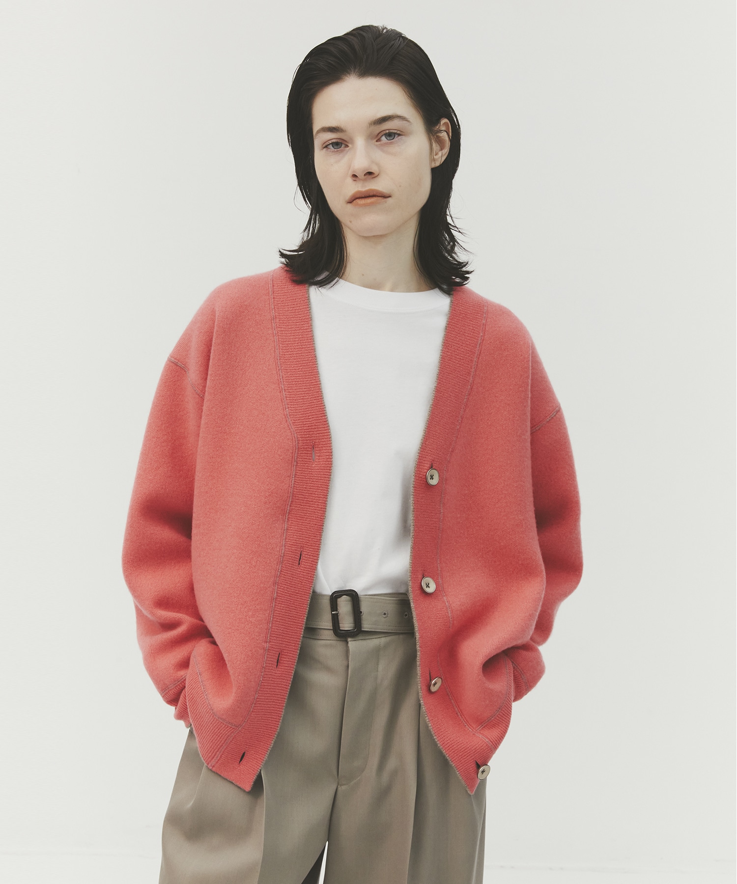 CASHMERE REVERSIBLE CARDIGAN CASHMERE CASHMERE