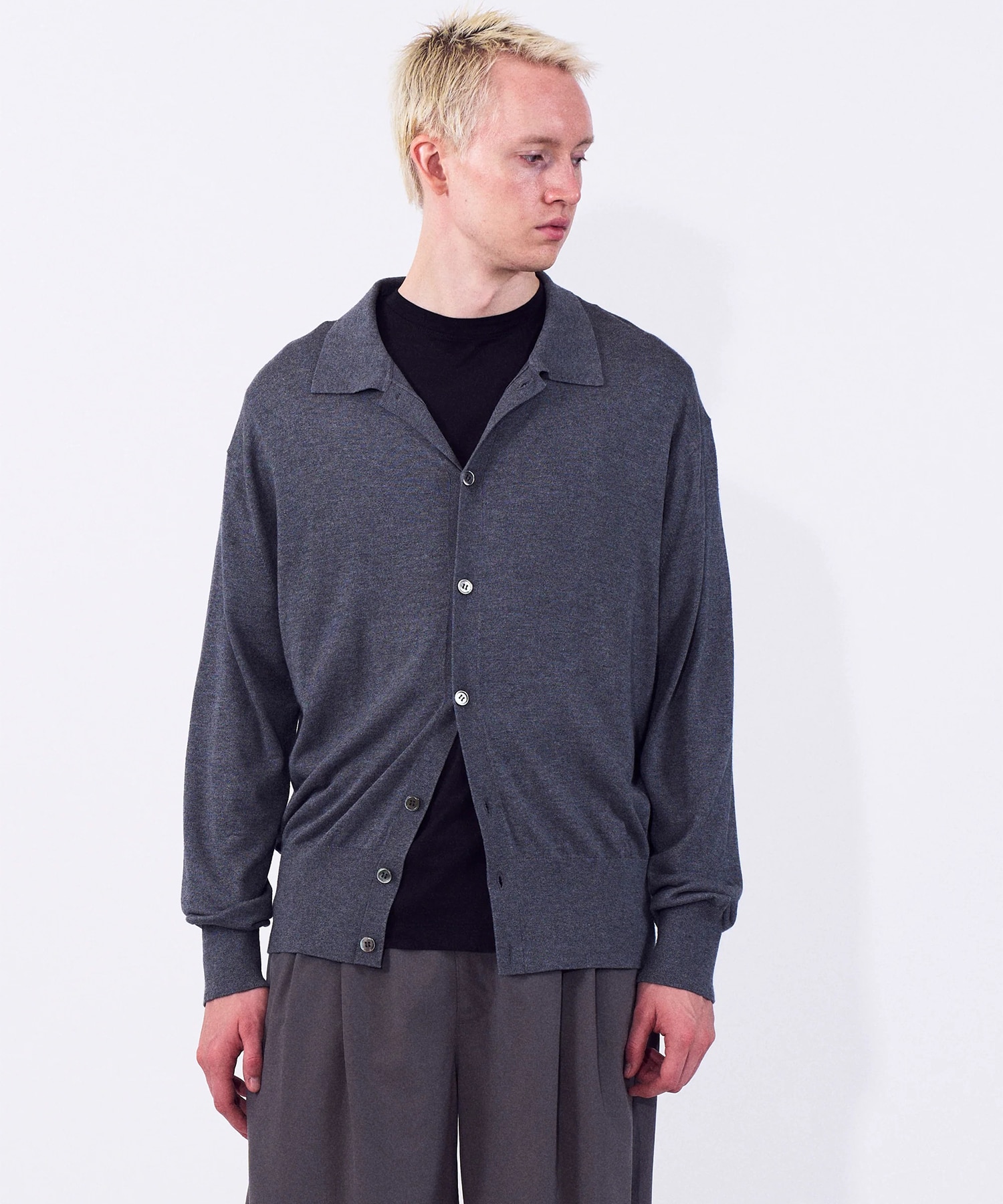 Silk Cashmere Knit Shirt YOKE