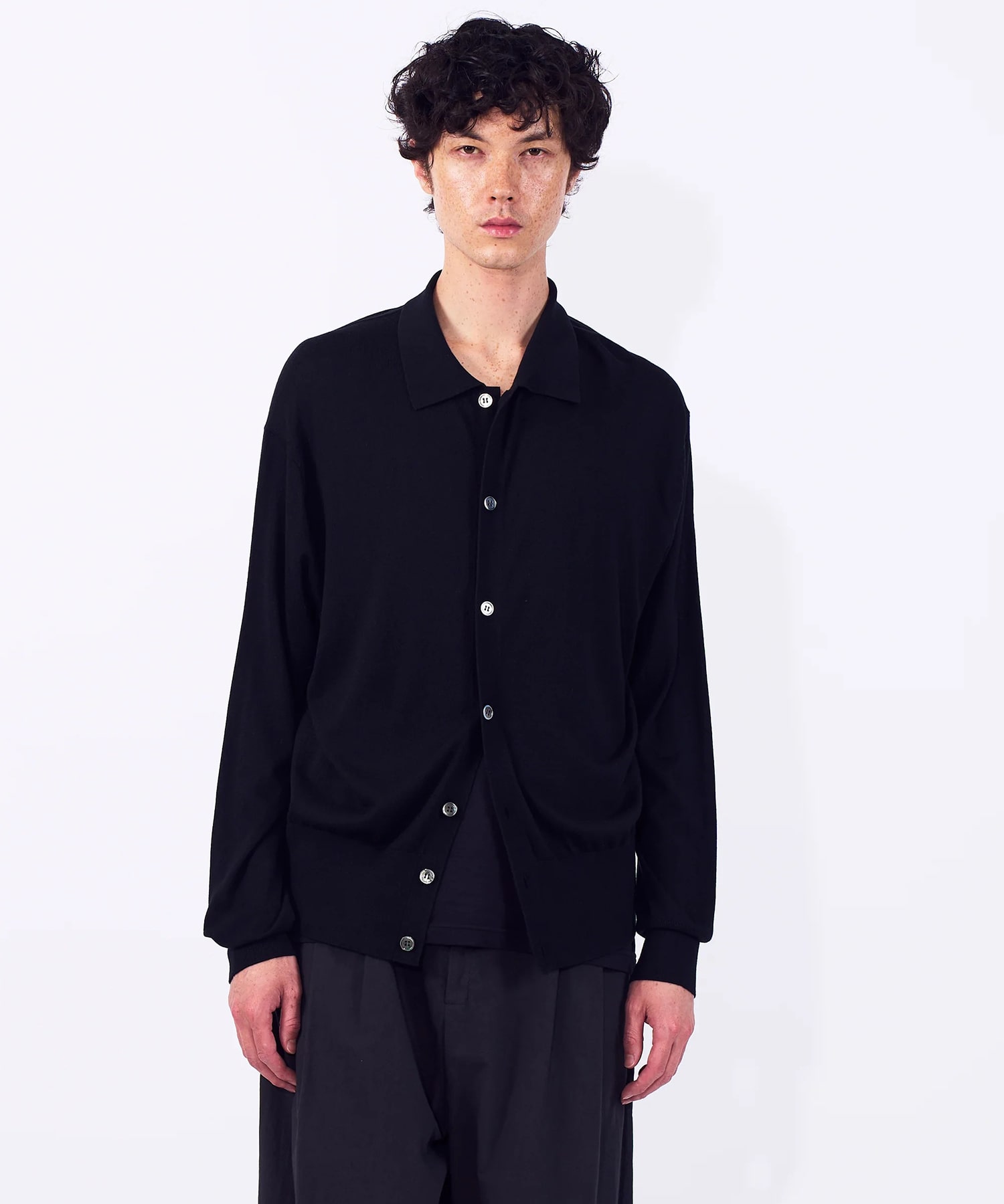 Silk Cashmere Knit Shirt YOKE