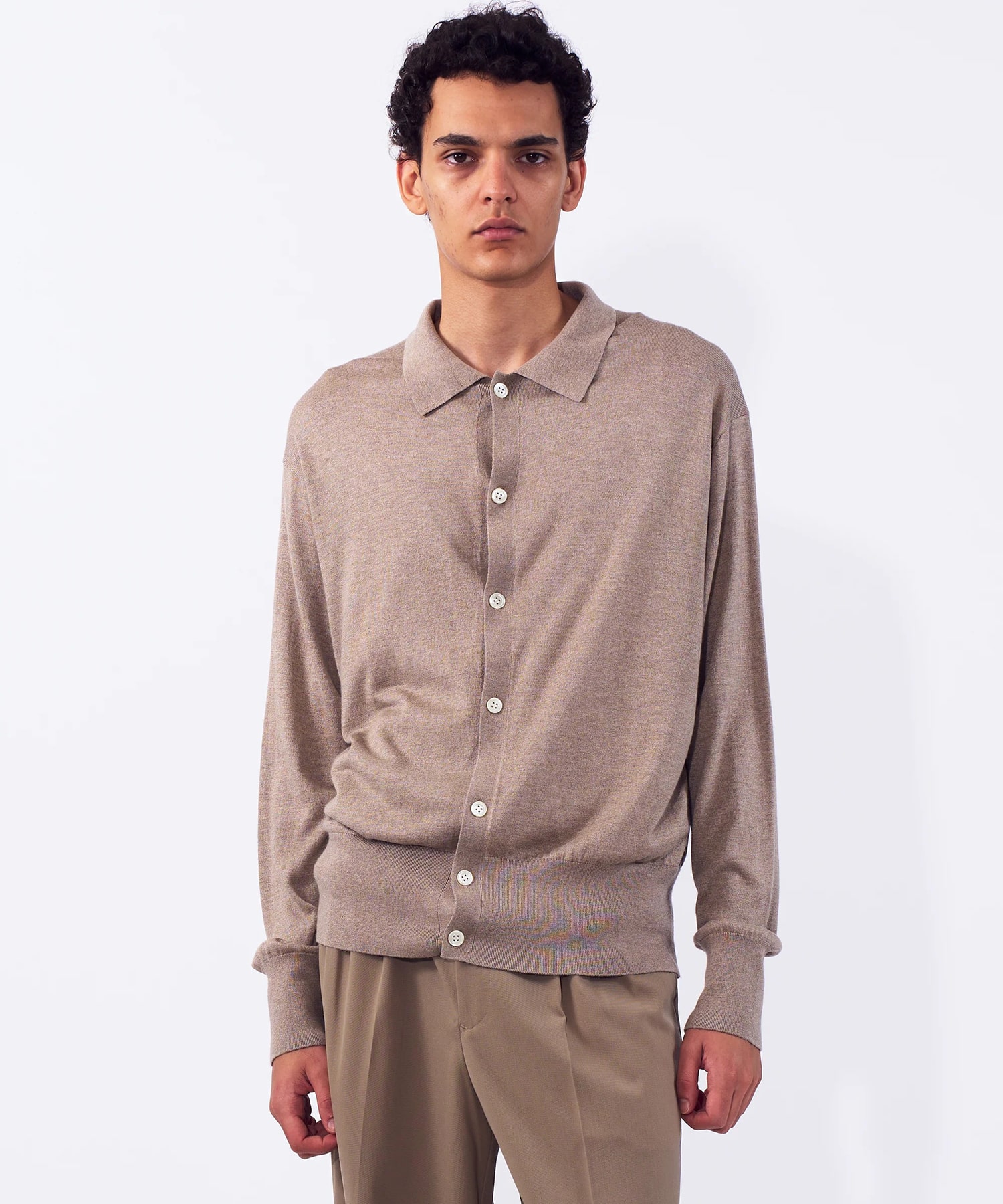 Silk Cashmere Knit Shirt YOKE