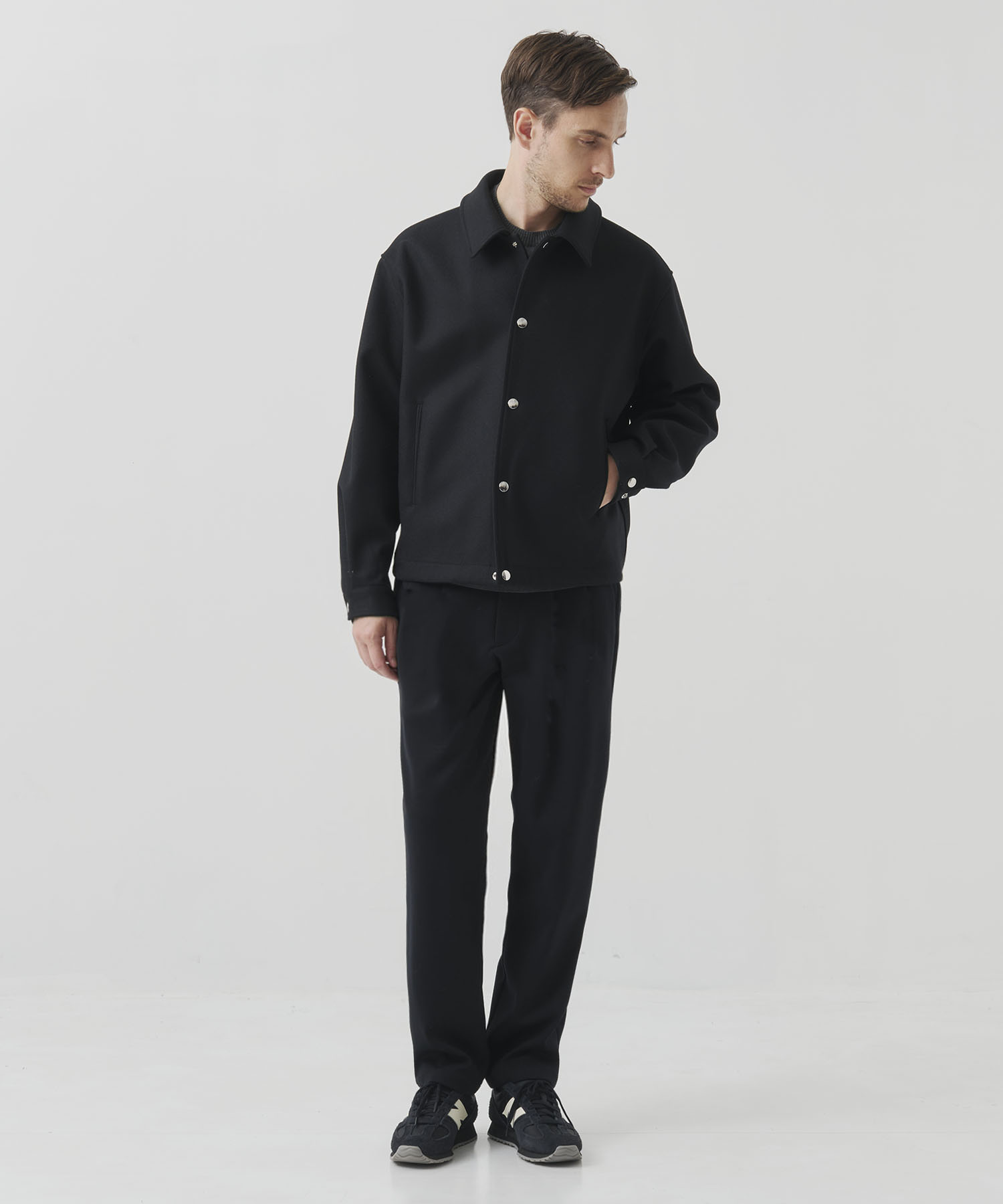 Washable Super180s Strech Ponch Tapered Pants THE TOKYO