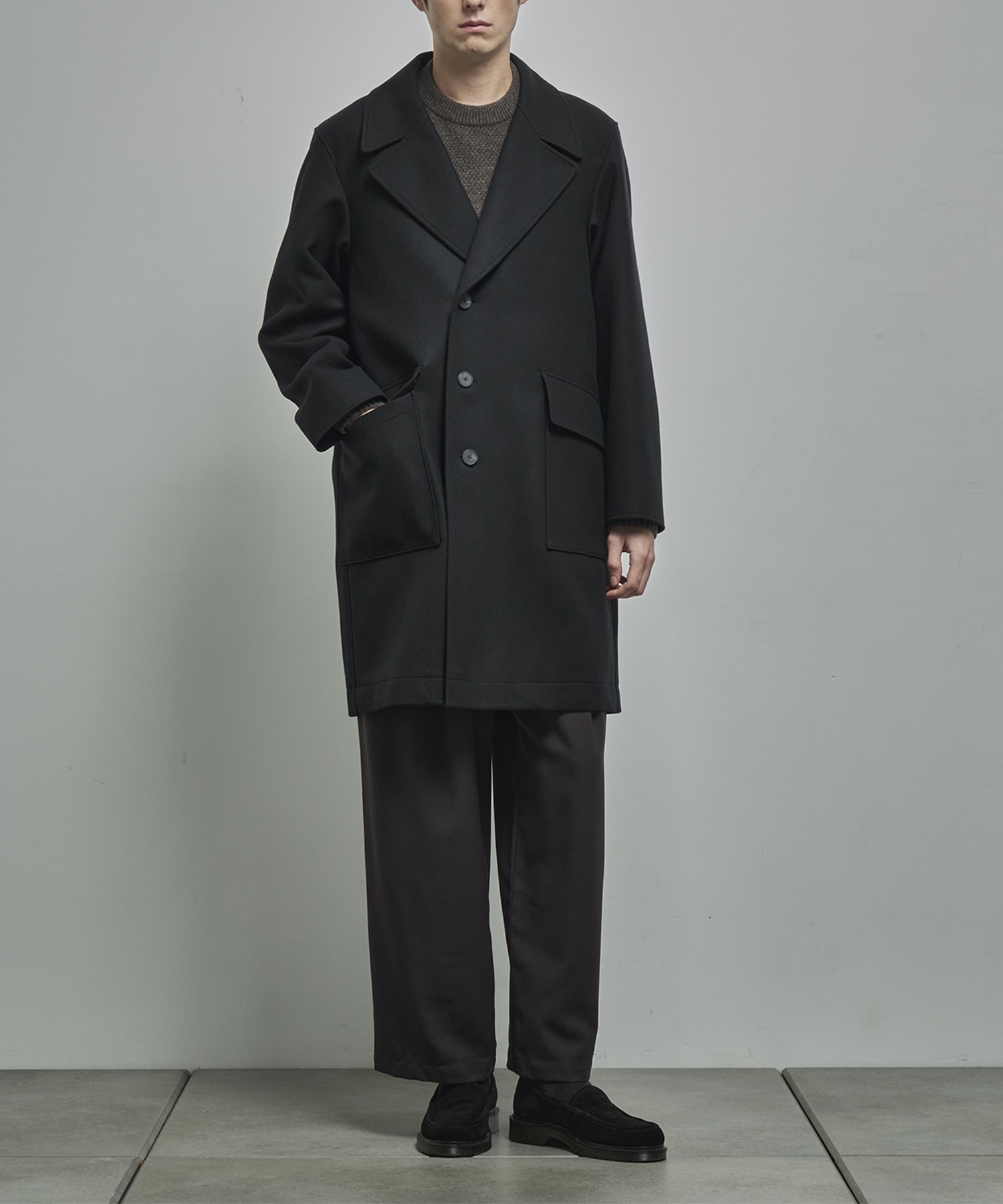 SUPER 160S DOUBLE SAXONY SEMI DOUBLE COAT ATON