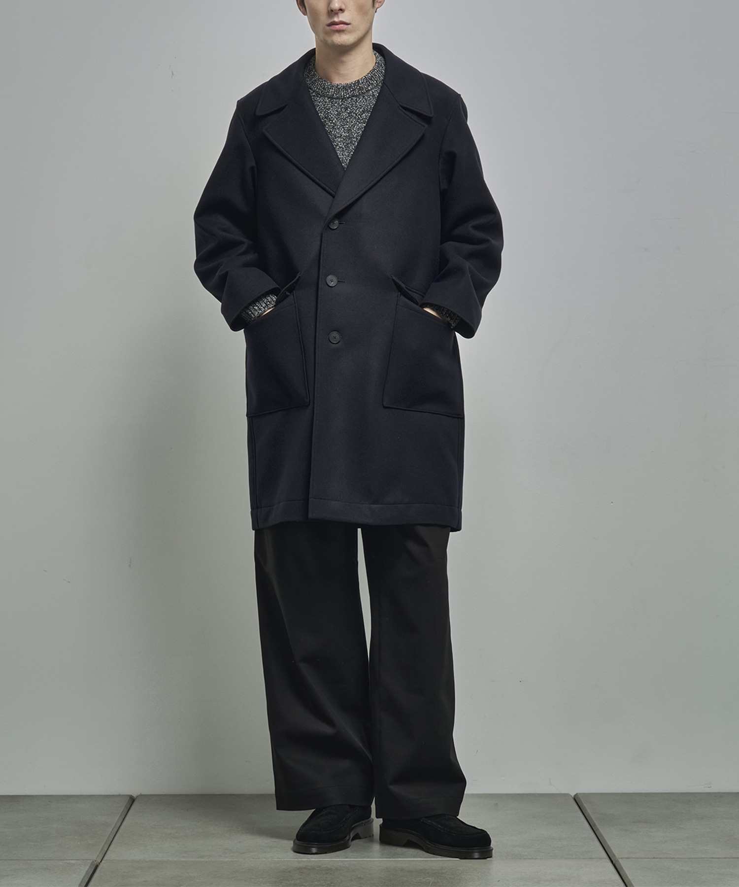 SUPER 160S DOUBLE SAXONY SEMI DOUBLE COAT ATON