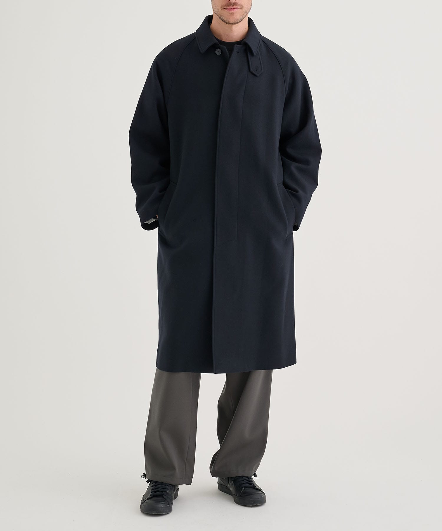 別注 SUPER 160S DOUBLE SAXONY BALMACAAN COAT 2 ATON