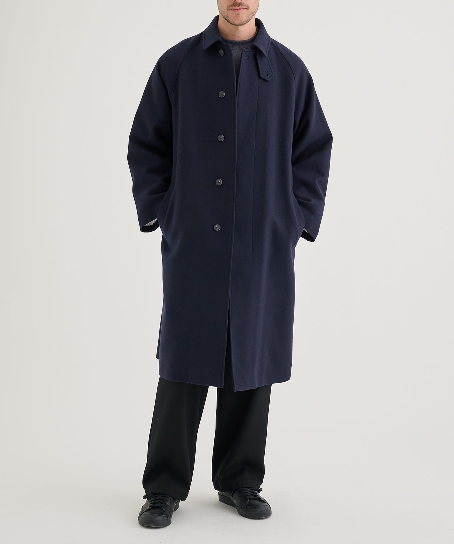 別注 SUPER 160S DOUBLE SAXONY BALMACAAN COAT 2 ATON