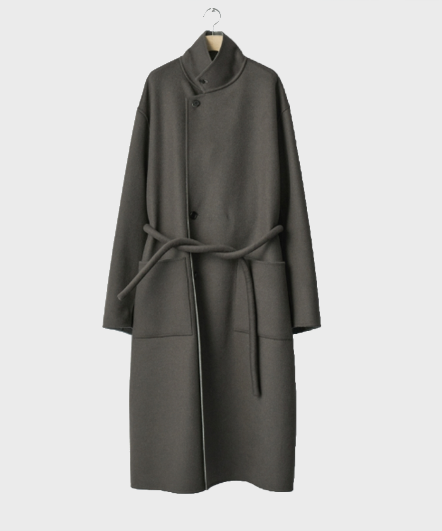 WOOL/CASHMERE REVERSIBLE NOTCH LAPEL COAT ssstein