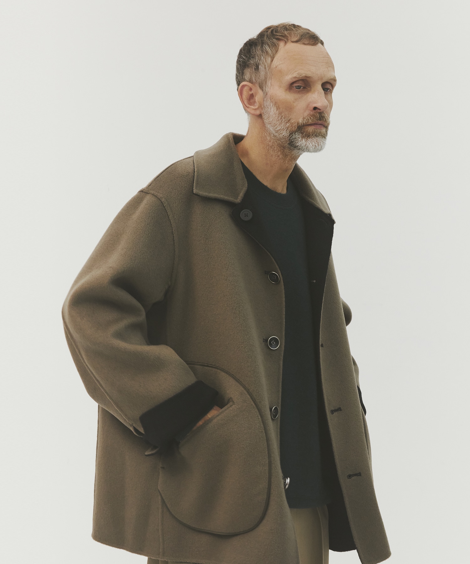 【MENS】CASHMERE REVERSIBLE SHORT COAT CASHMERE CASHMERE