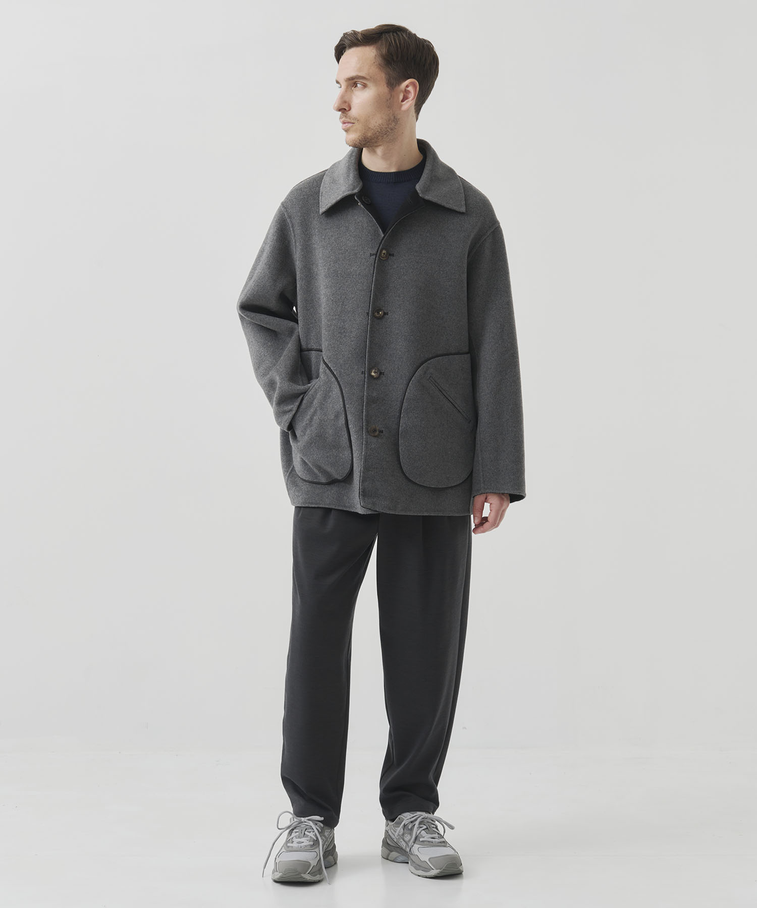 CASHMERE/SILK/WOOL SHORT COAT CASHMERE CASHMERE