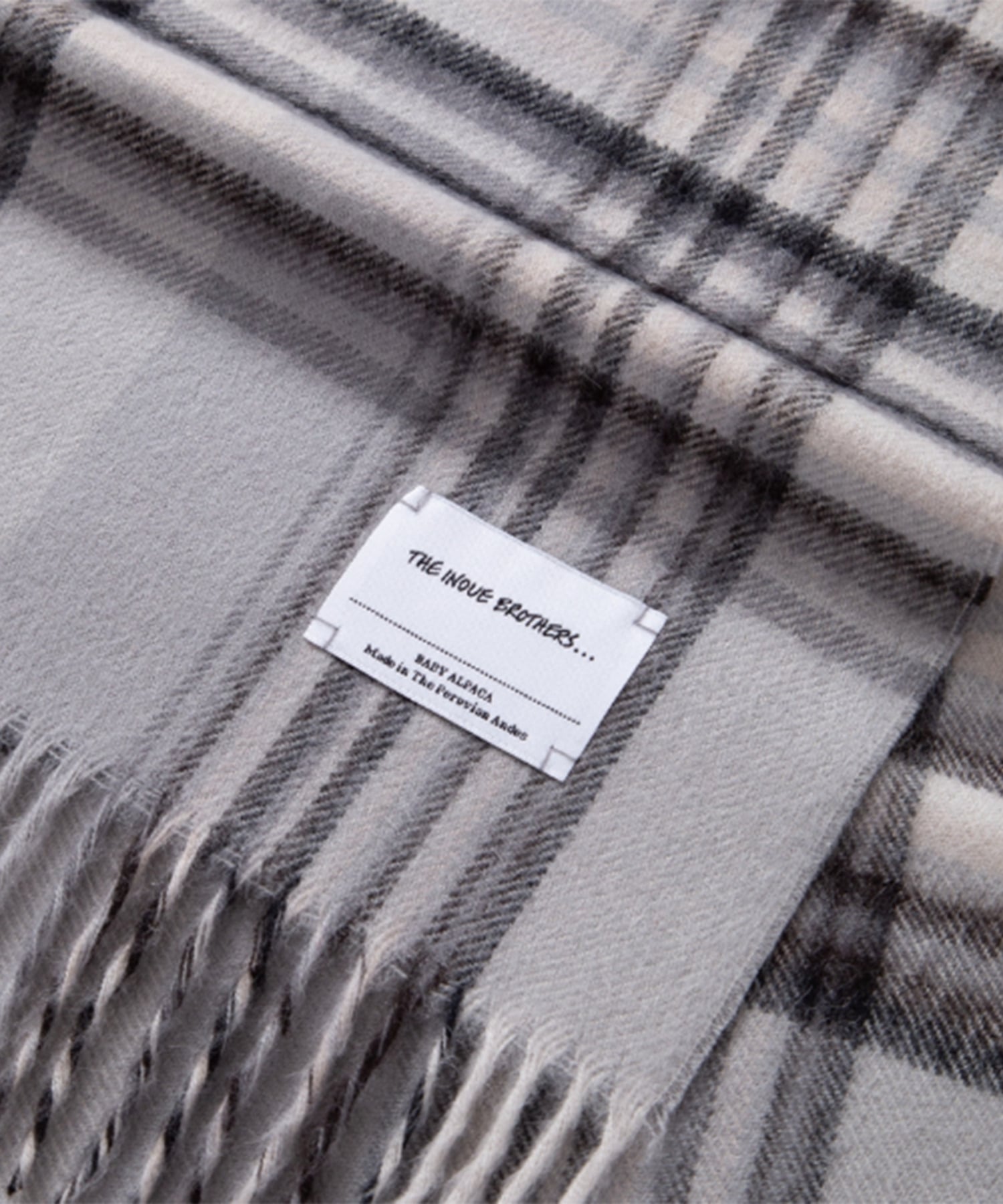 Brushed Scarf Check THE INOUE BROTHERS...