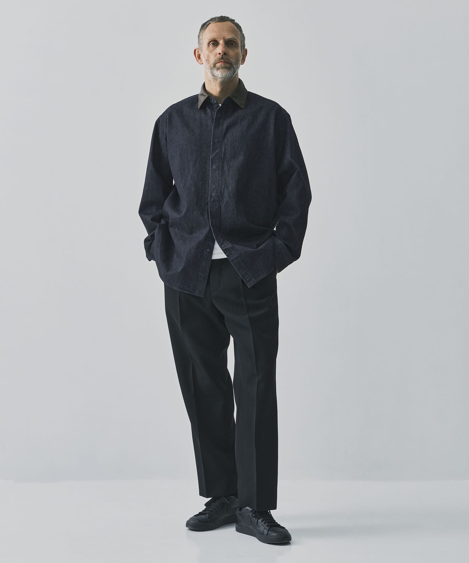 別注襟切替シャツ ONE WASH N.HOOLYWOOD